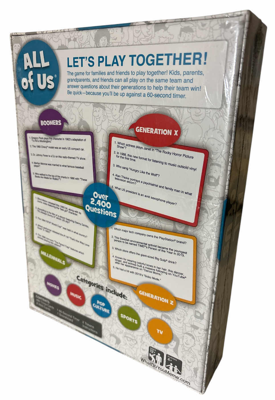 Photo 1 of NEW WHAT DO YOU MEME? ‘ALL OF US’ TRIVIA CARD GAME FOR ALL GENERATIONS