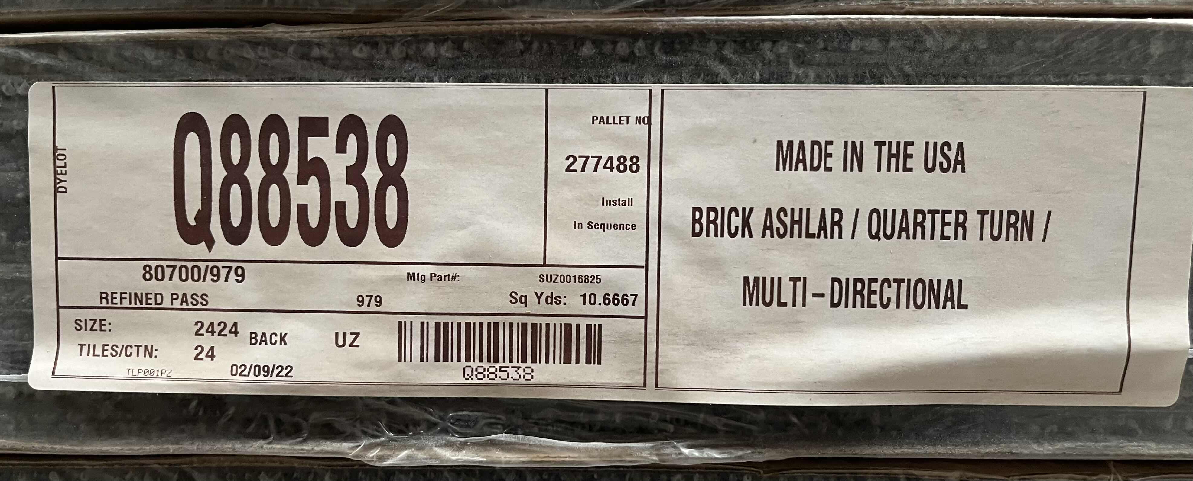 Photo 1 of MOHAWK FIRTH REFINED PASS FINISH CARPET TILE 24” X 24” (96SQFT PER CASE/11CASES APPROX 1056SQFT TOTAL) READ NOTES