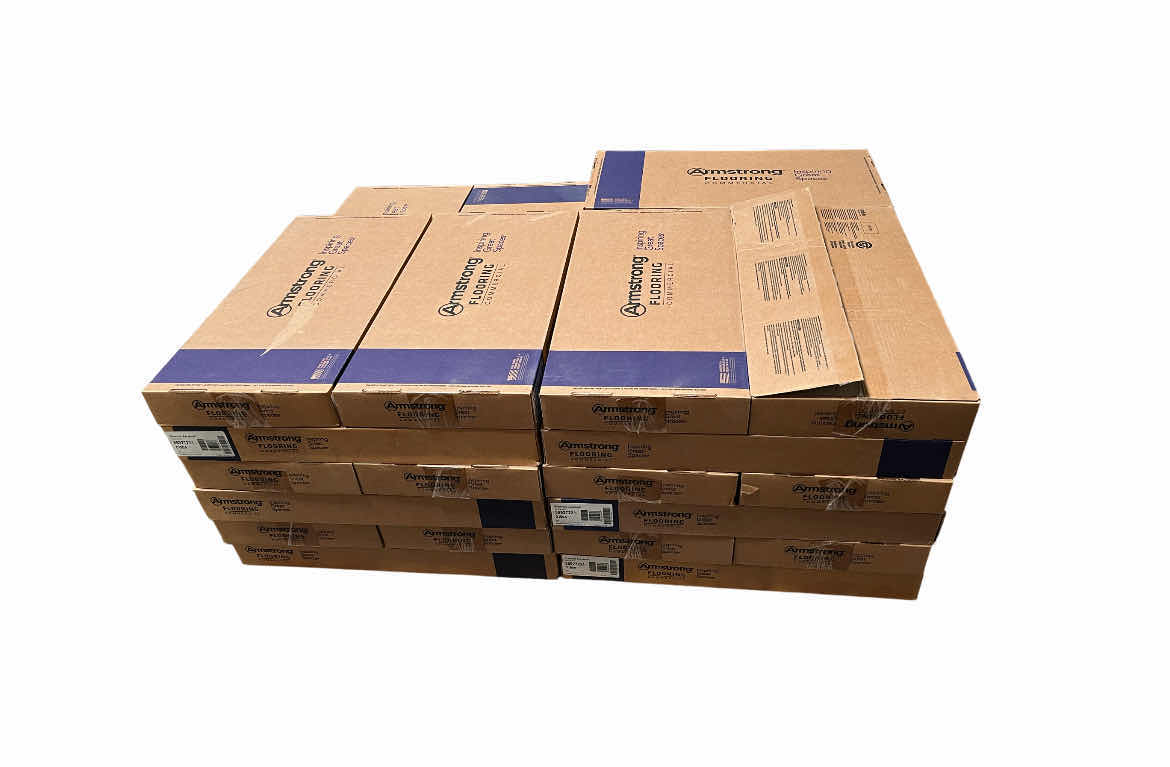 Photo 1 of ARMSTRONG PREMIUM EXCELON RAFFIA STREAM DUST FINISH VTC VINYL TILE 12” X 24” (44SQFT PER CASE/35CASES APPROX. 1540SQFT TOTAL) READ NOTES