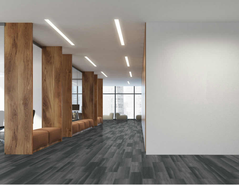Photo 1 of JJ ENGINEERED FLOORING LVT SHADOW FINISH GLUE DOWN VINYL PLANKS 9” X 48” (24SQFT PER CASE/8CASES APPROX. 192SQFT TOTAL) READ NOTES