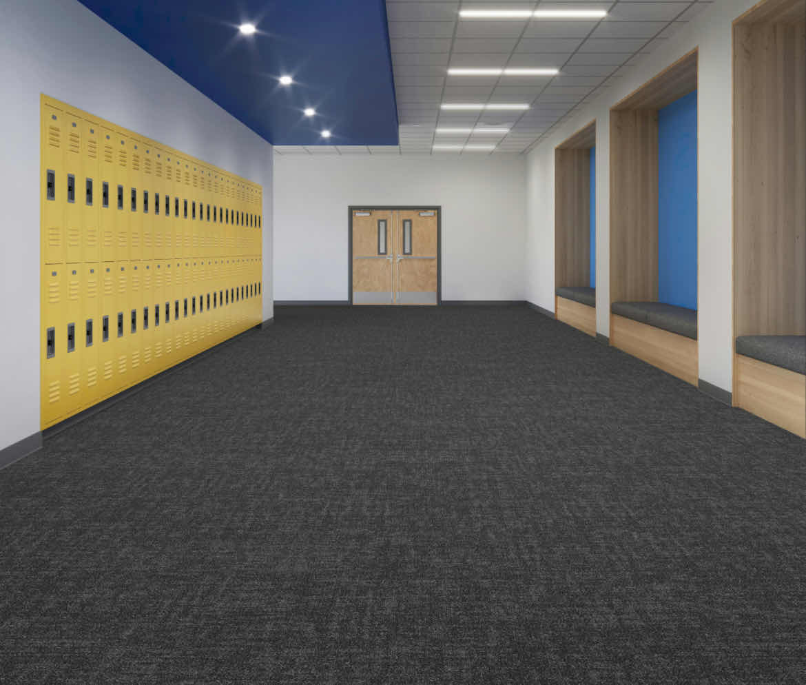 Photo 1 of PATCRAFT HEIRLOOM TWEED CHARCOAL FRINGE FINISH CARPET TILE 18” X 36” (45SQFT PER CASE/7CASES APPROX. 315SQFT TOTAL) READ NOTES