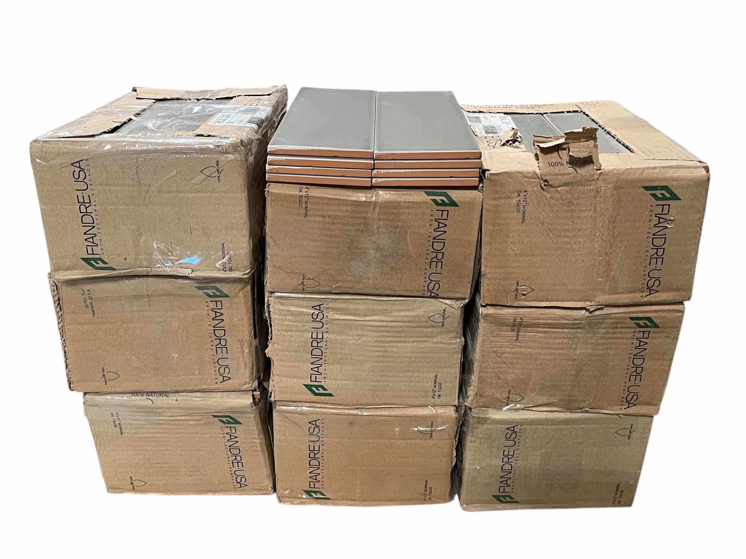 Photo 1 of FIANDRE FUME GLOSSY FINISH WALL TILE 4” X 12” (11.333SQFT PER CASE/20CASES APPROX 96.332SQFT TOTAL) READ NOTES