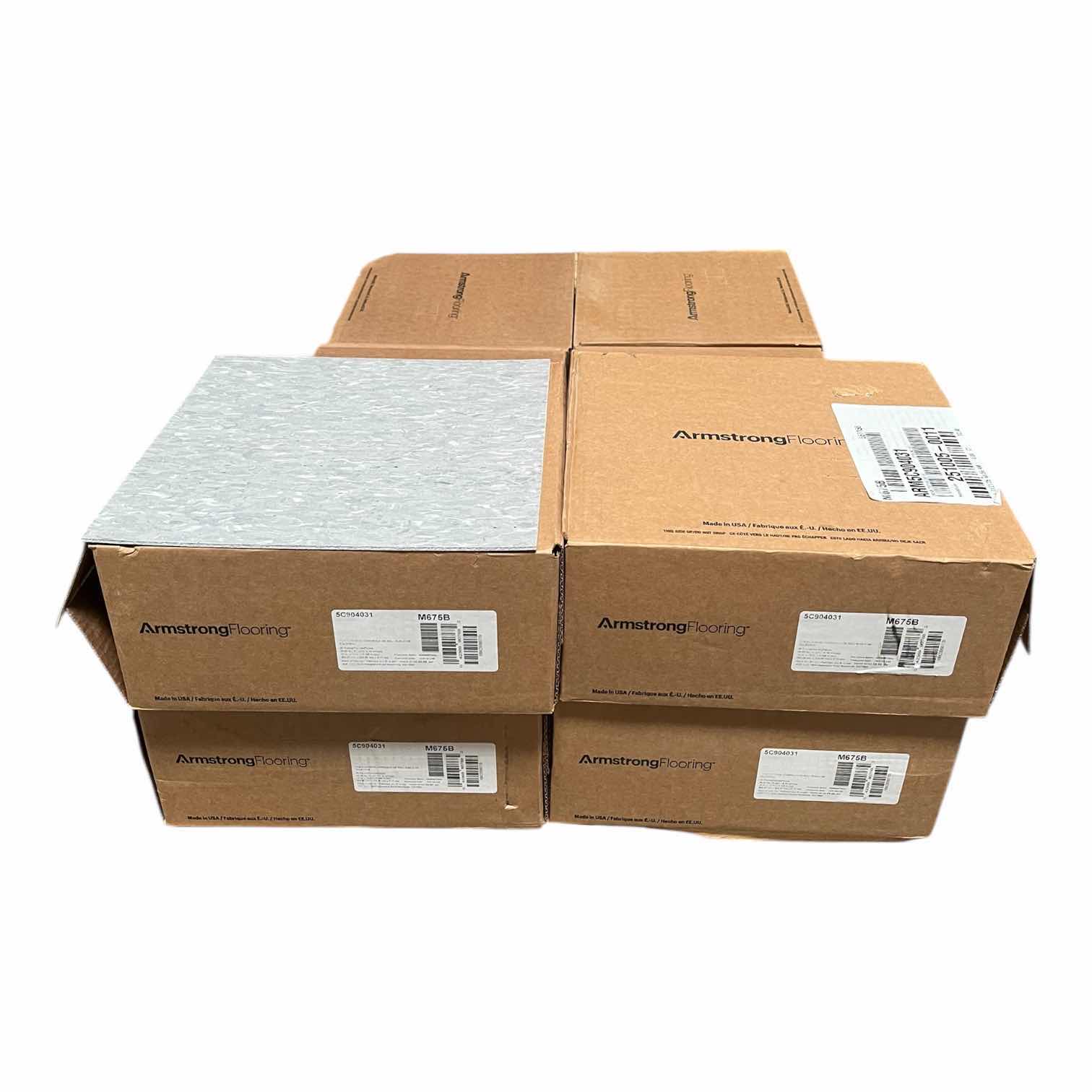 Photo 1 of $800.     ARMSTRONG PREMIUM EXCELON CROWN TEXTURE STERLING FINISH VCT VINYL TILE 12” X 12” (45SQFT PER CASE/8CASES APPROX. 360SQFT TOTAL) READ NOTES