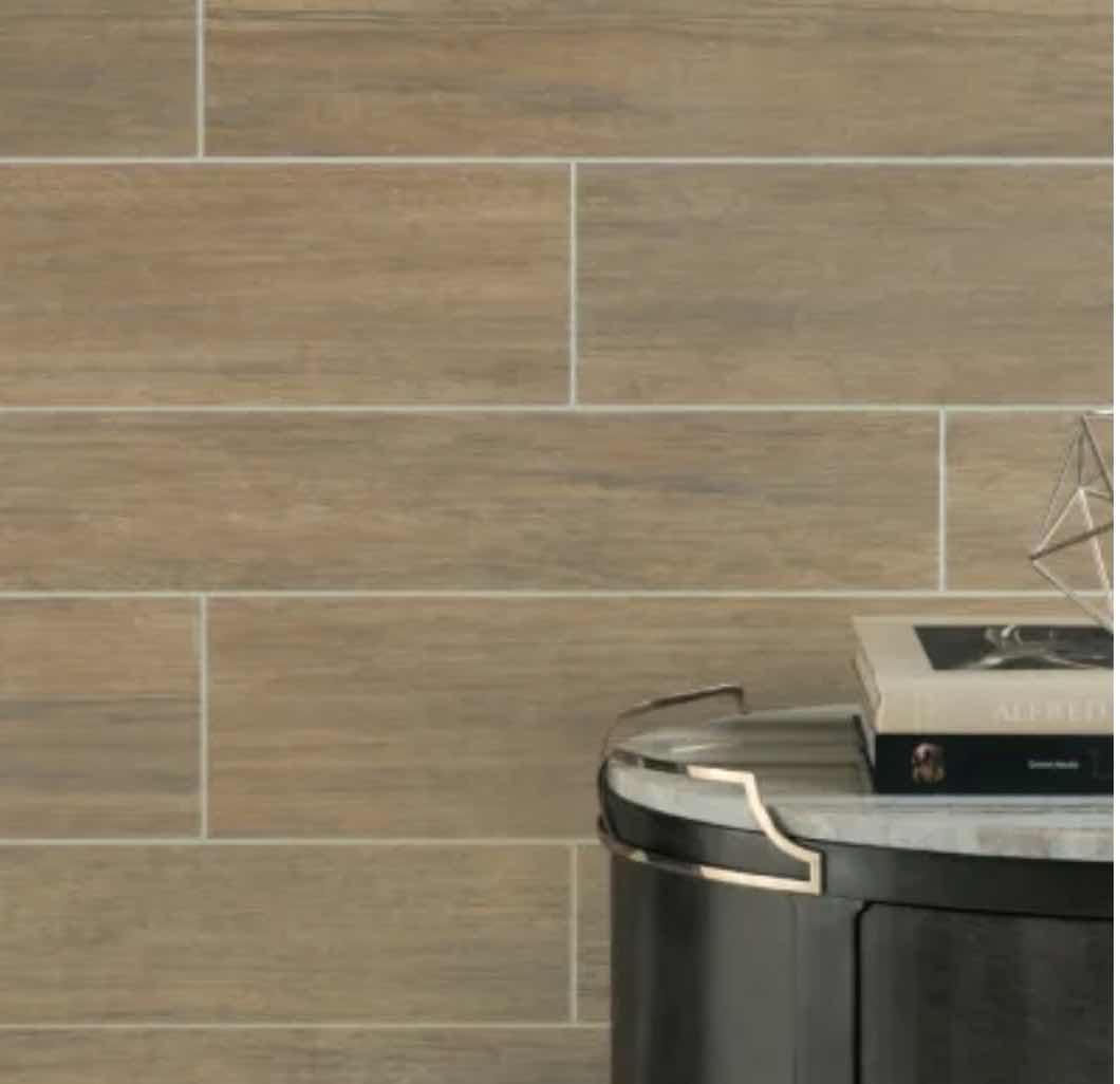 Photo 1 of $1061.    CROSSVILLE PORCELAIN STONE JOYOUS OLIVE FINISH TILE PLANKS 6” X 35.5” (11.60SQFT PER CASE/10CASES APPROX. 116SQFT TOTAL) READ NOTES