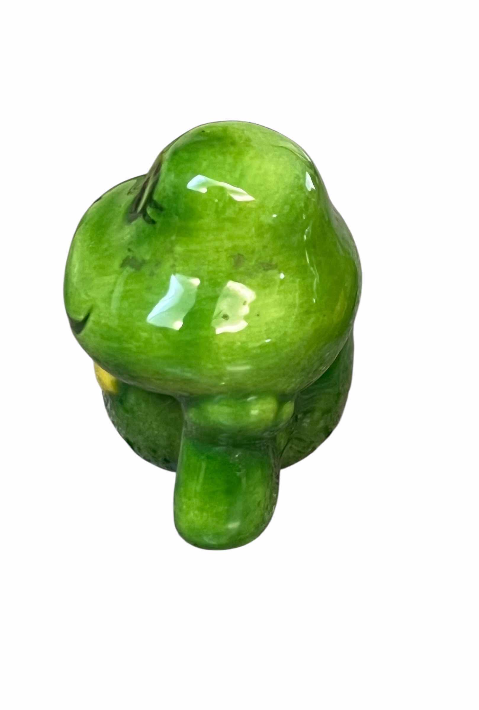 Photo 1 of LOUNGING CERAMIC FROGS SIGNED BY BETHESDA FERN ENSLEY 1987 4” X 2.25”