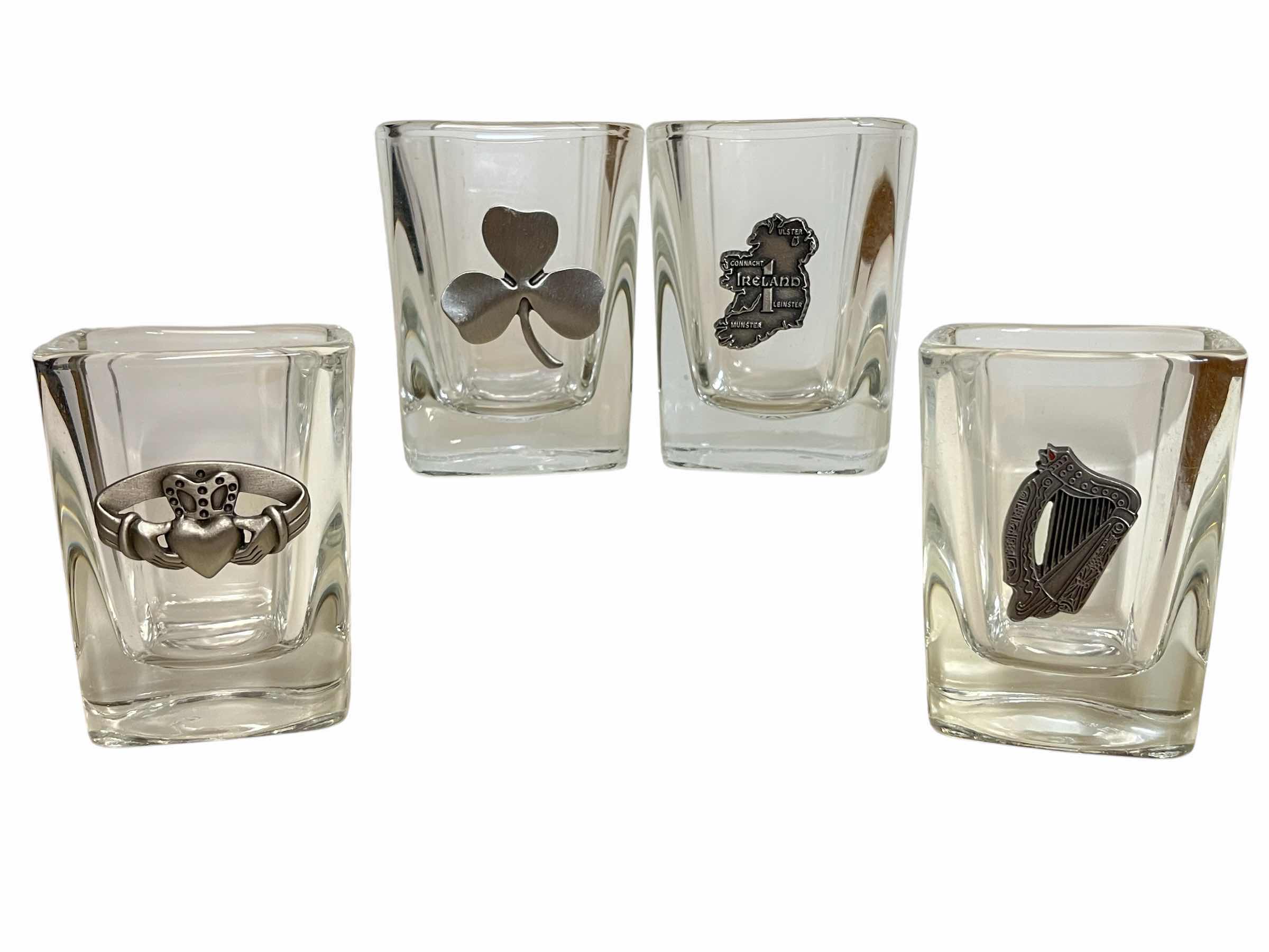 Photo 1 of IRELAND PEWTER CHARM SHOT GLASSES (4)