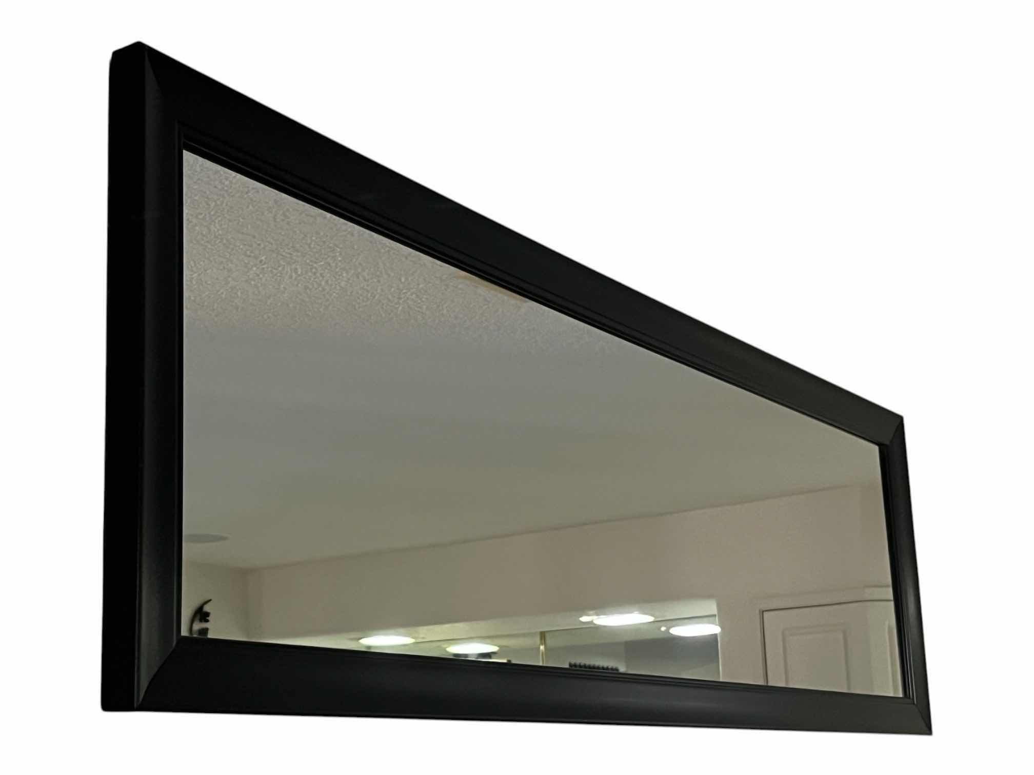 Photo 1 of BLACK FINISH FRAMED MIRROR 50.5” X 15”