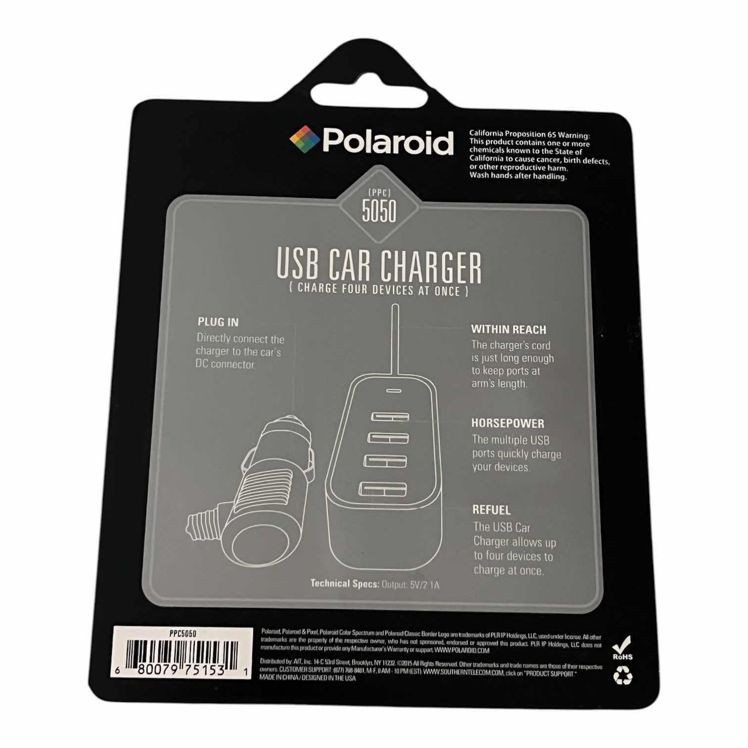 Photo 1 of NIP POLAROID USB MULTIPORT CAR CHARGER