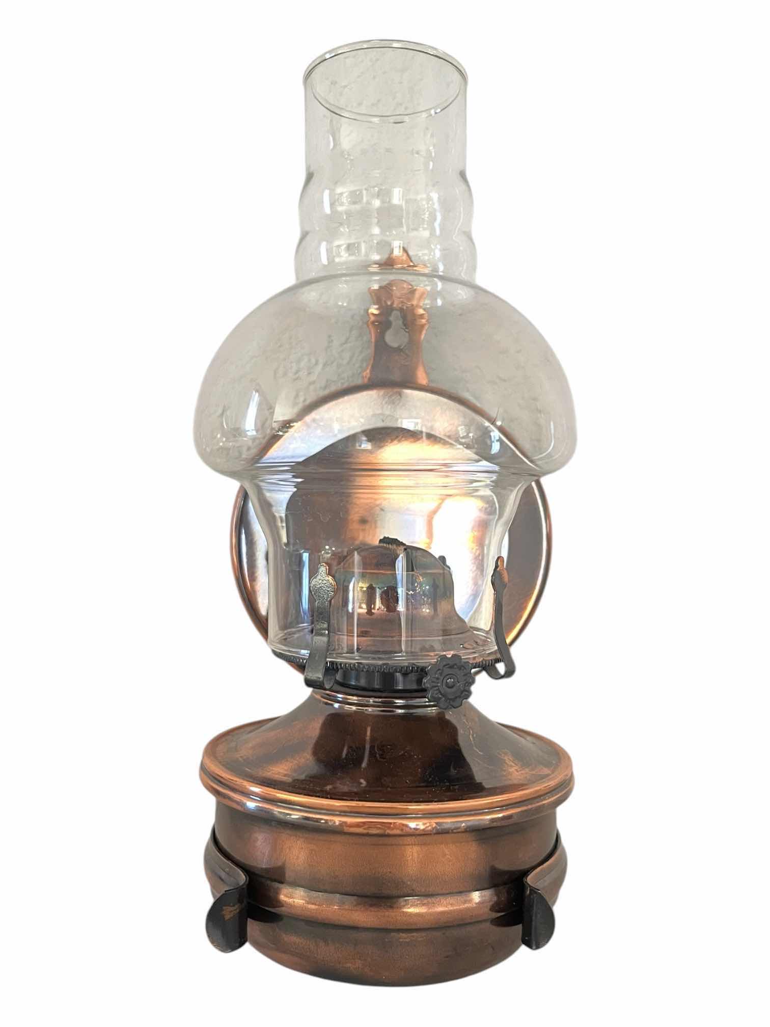Photo 1 of LAMP LIGHT FARMS THAILAND COPPER TONE LANTERN 5” X 10.5”