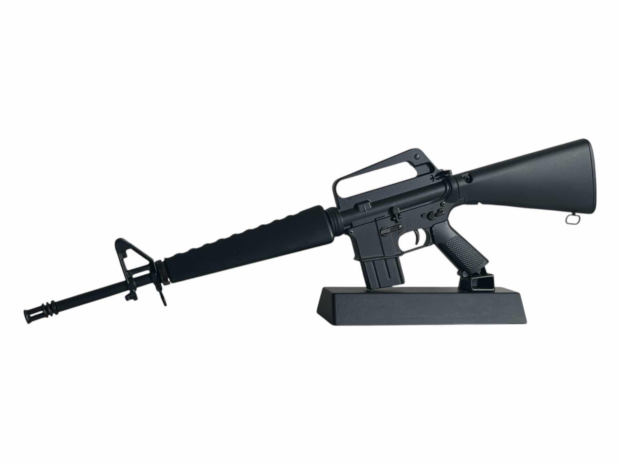 Photo 1 of M16A1 MINIATURE 1:3 SCALE DIE-CAST MODEL W STAND