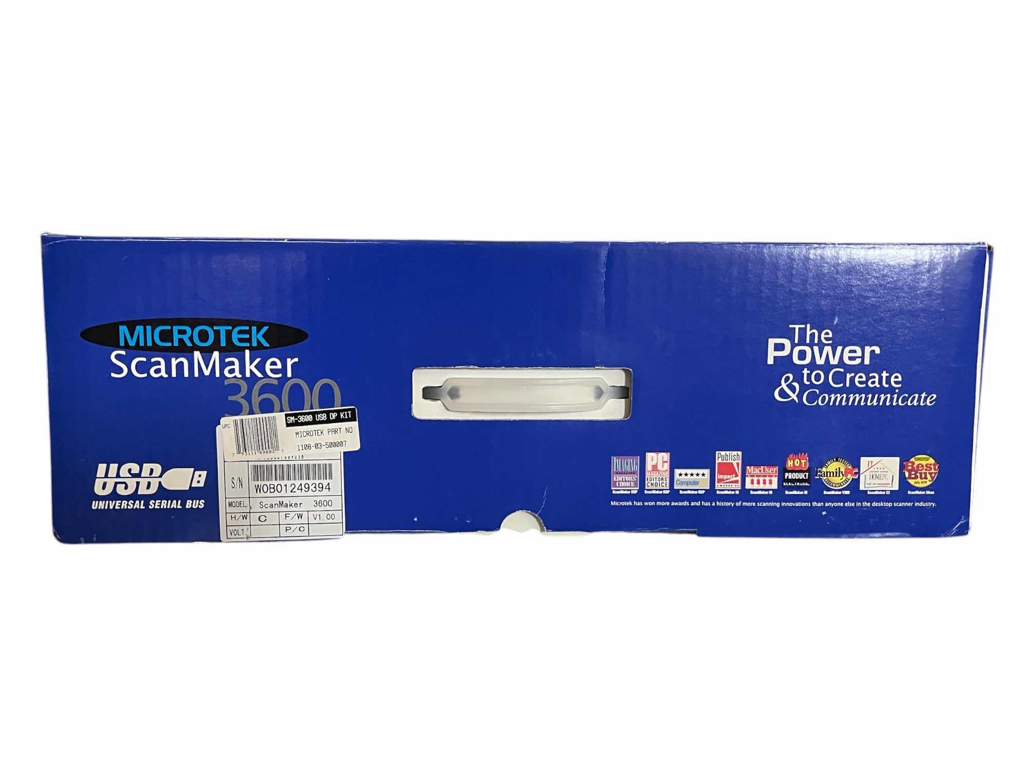 Photo 1 of MICROTEK SCANMAKER 3600 FLATBED SCANNER