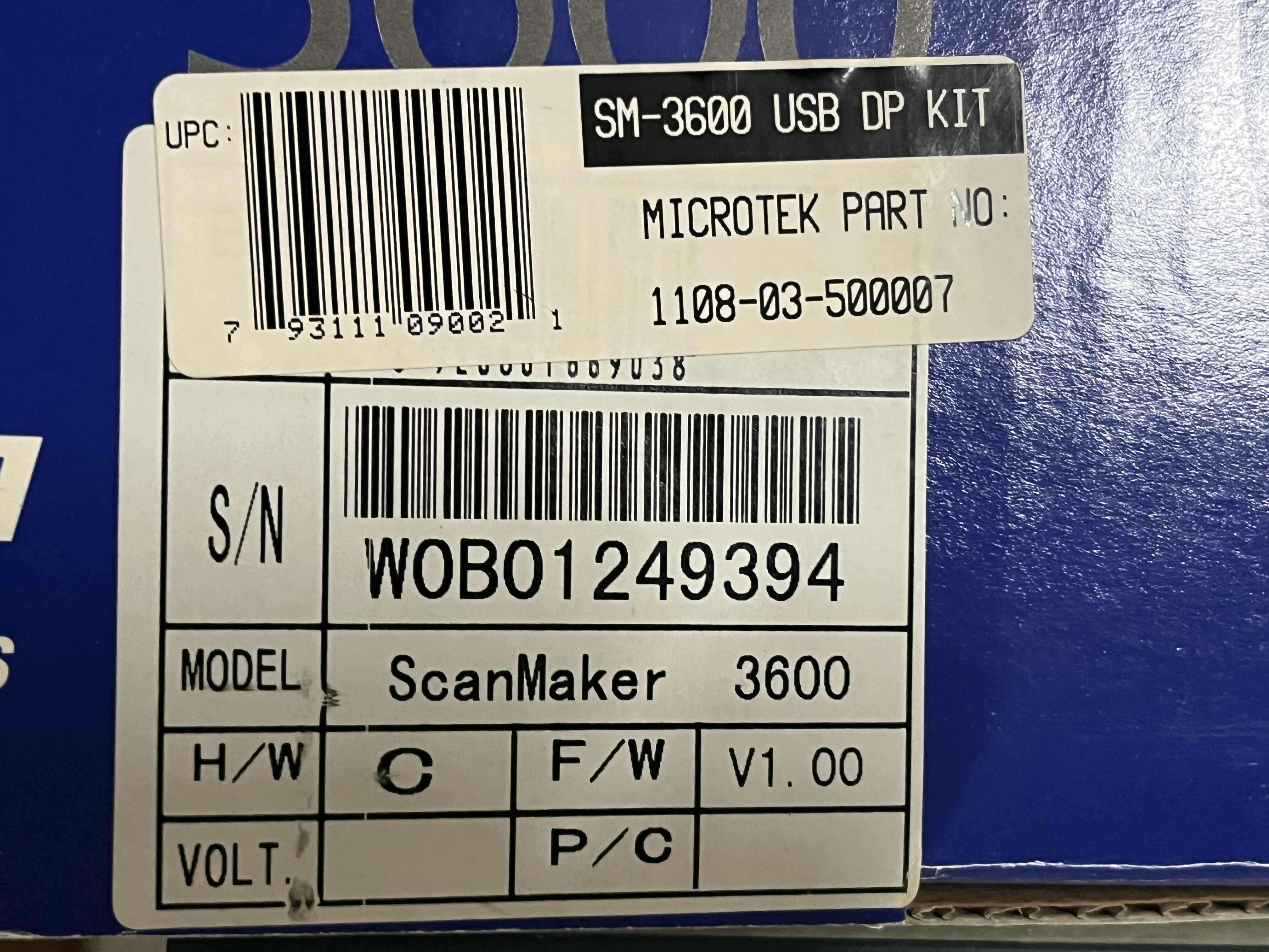 Photo 1 of MICROTEK SCANMAKER 3600 FLATBED SCANNER