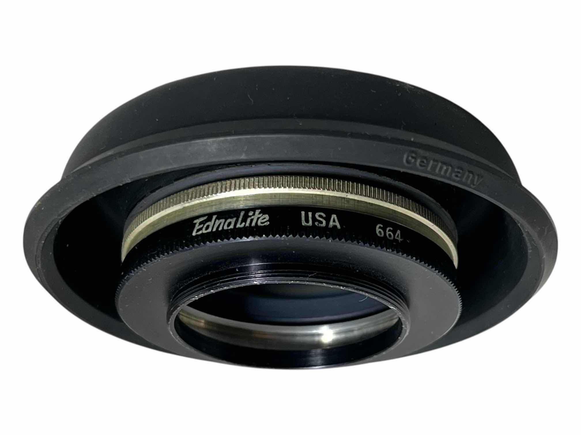 Photo 1 of EDNALITE 664 RUBBER CAMERA LENS HOOD W ORIGINAL BOX