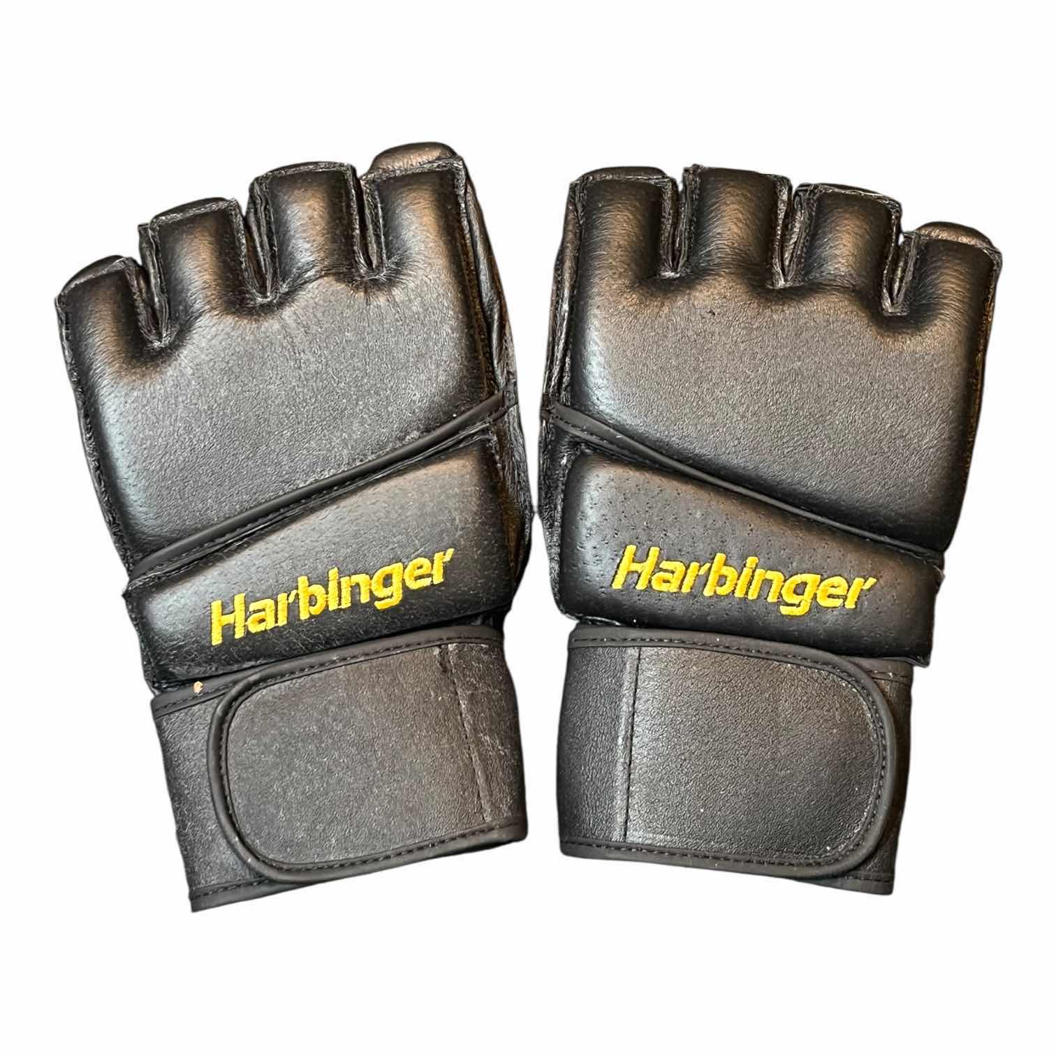 Photo 1 of HARBINGER XL BLACK WRIST WRAP BAG GLOVES