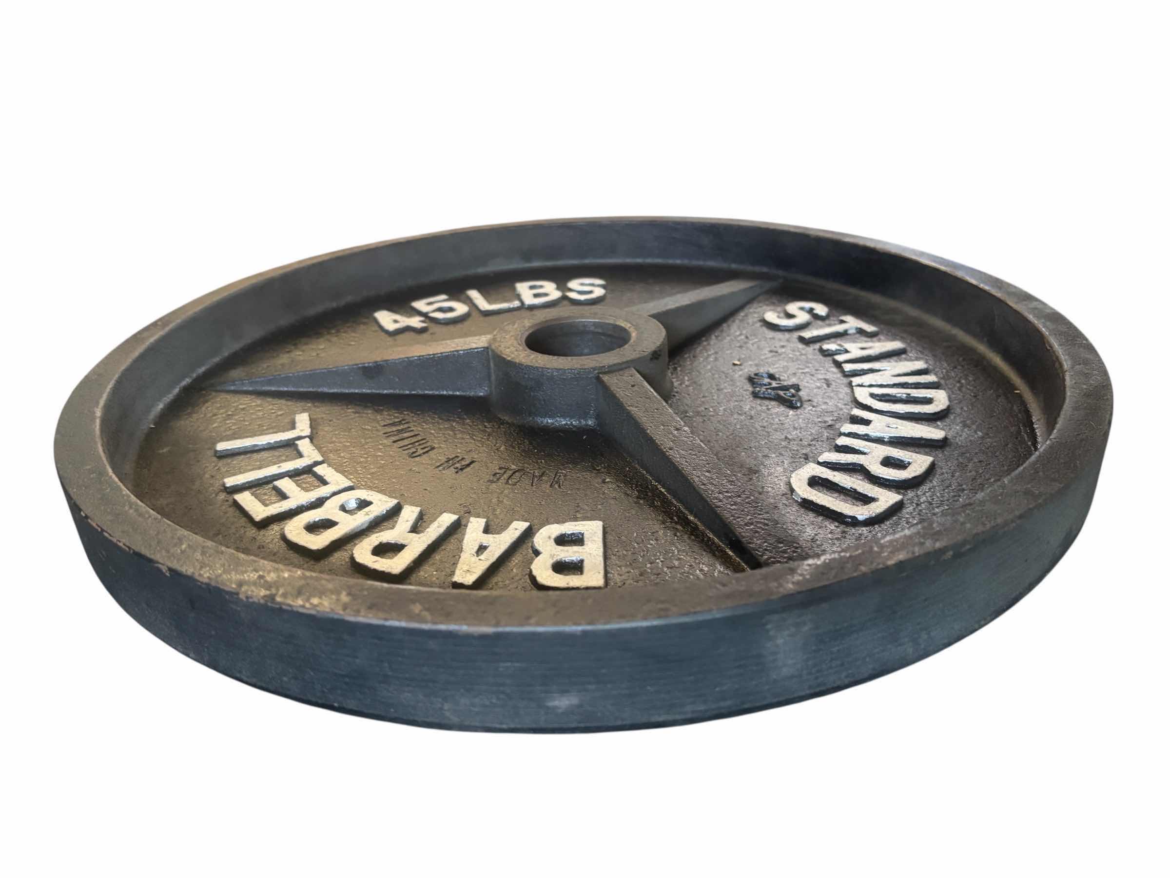 Photo 1 of STANDARD BARBELL 45 LB CAST IRON WEIGHT PLATE