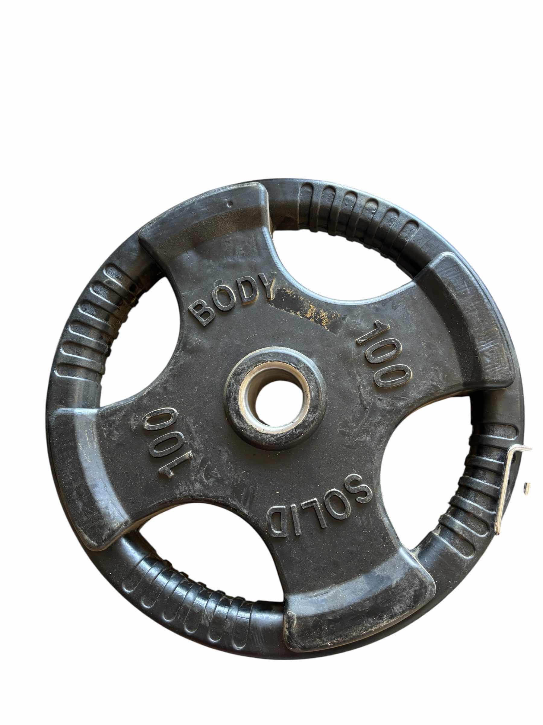 Photo 1 of BODY SOLID RUBBER COATED OLYMPIC PLATE 100LBS