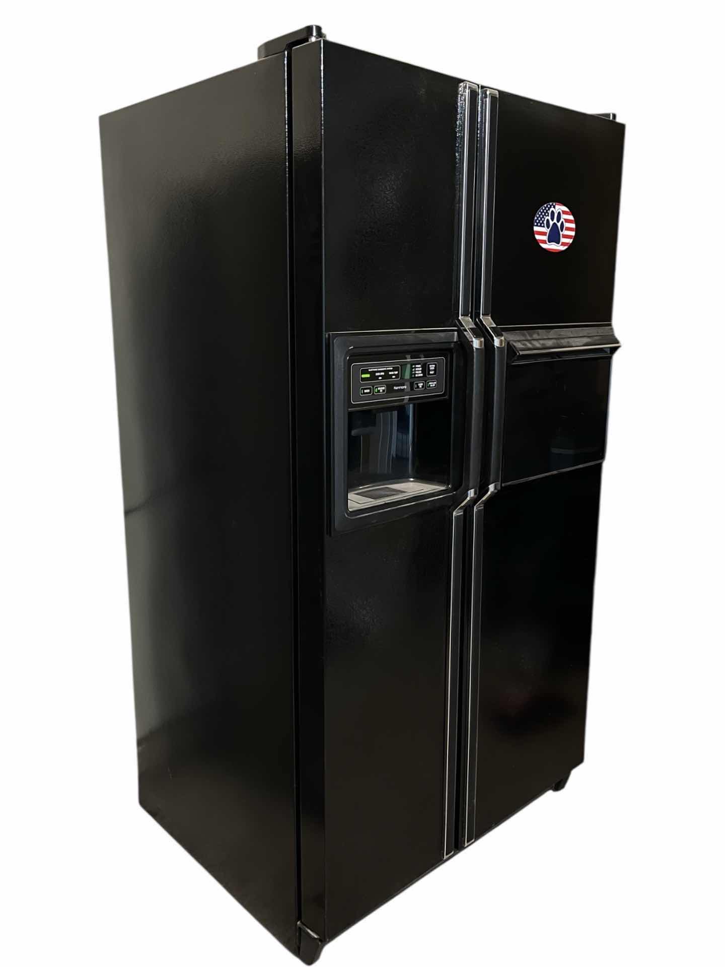 Photo 1 of KENMORE BLACK SIDE-BY-SIDE ELECTRONIC DISPENSER CONVENTION CENTER REFRIGERATOR MODEL 27 (READ NOTES)