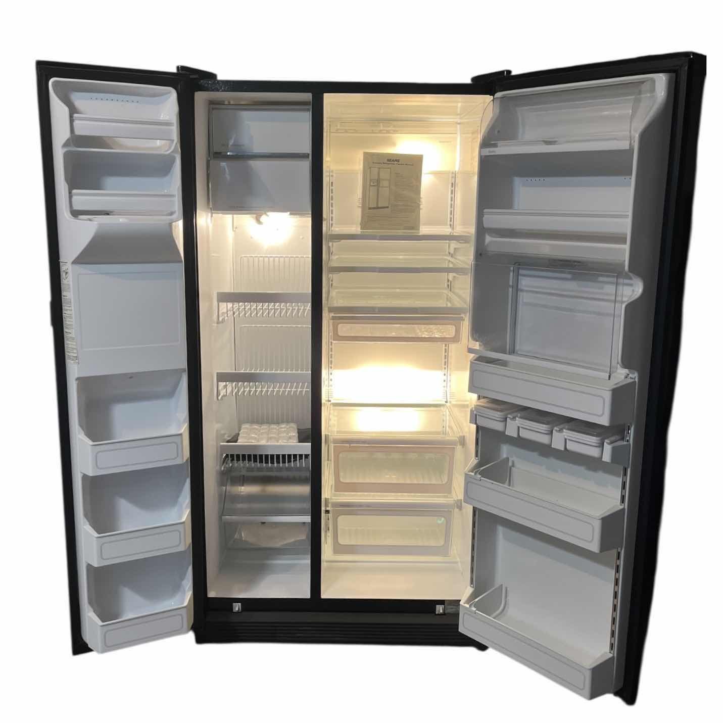 Photo 1 of KENMORE BLACK SIDE-BY-SIDE ELECTRONIC DISPENSER CONVENTION CENTER REFRIGERATOR MODEL 27 (READ NOTES)