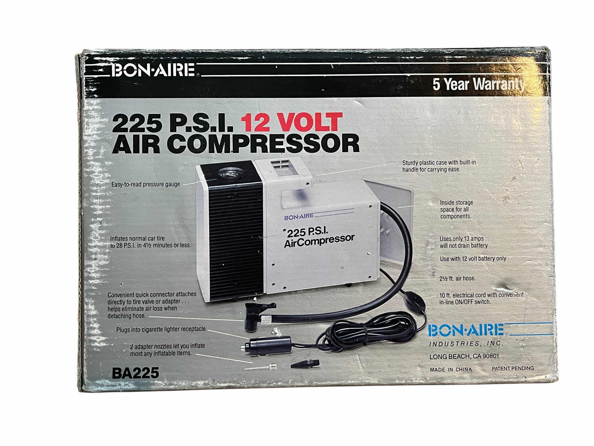 Photo 1 of BON-AIRE 225PSI 12V AIR COMPRESSOR