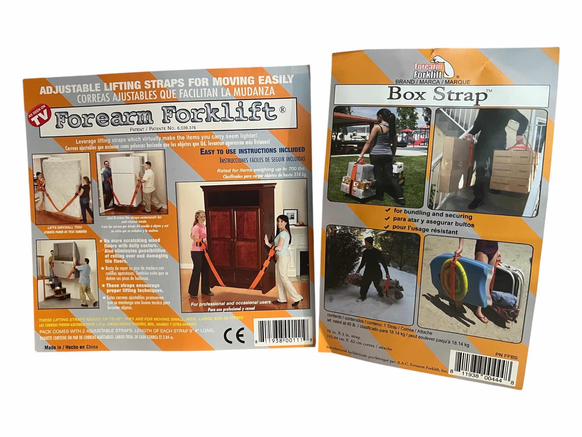 Photo 1 of FOREARM FORKLIFT STRAP SET & BOX STRAP