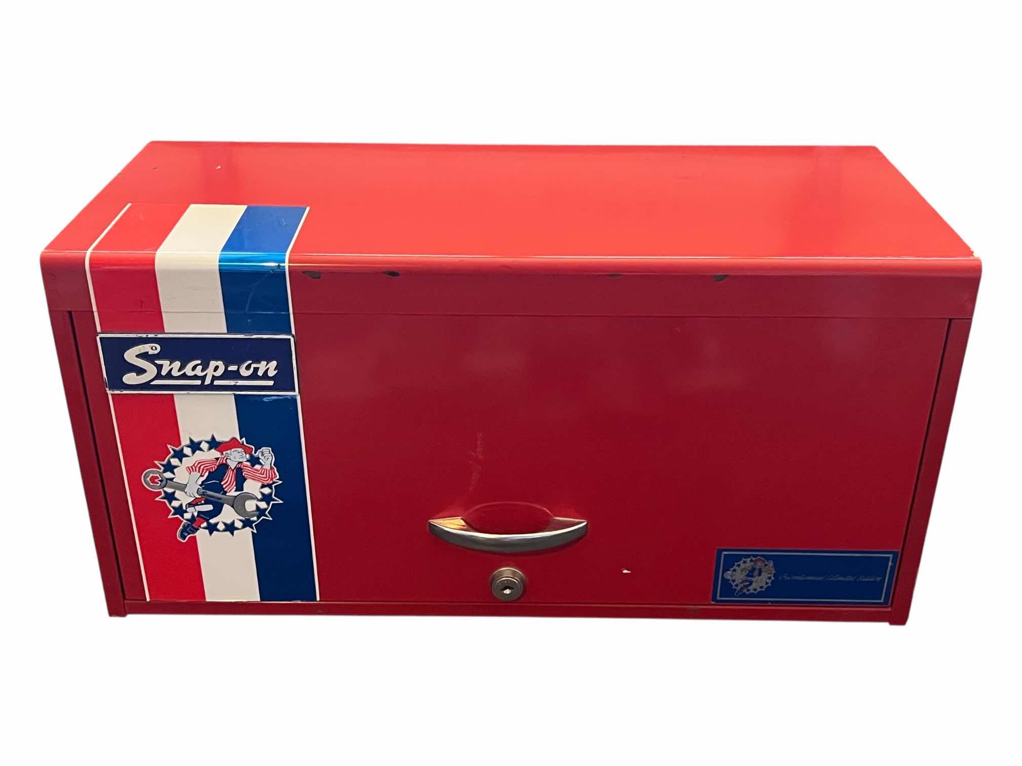 Photo 1 of SNAP ON BICENTENNIAL LIMITED EDITION RED 3 DRAWER ROAD TOOL CHEST/BOX W TOOLS 24” X 11.5” H12