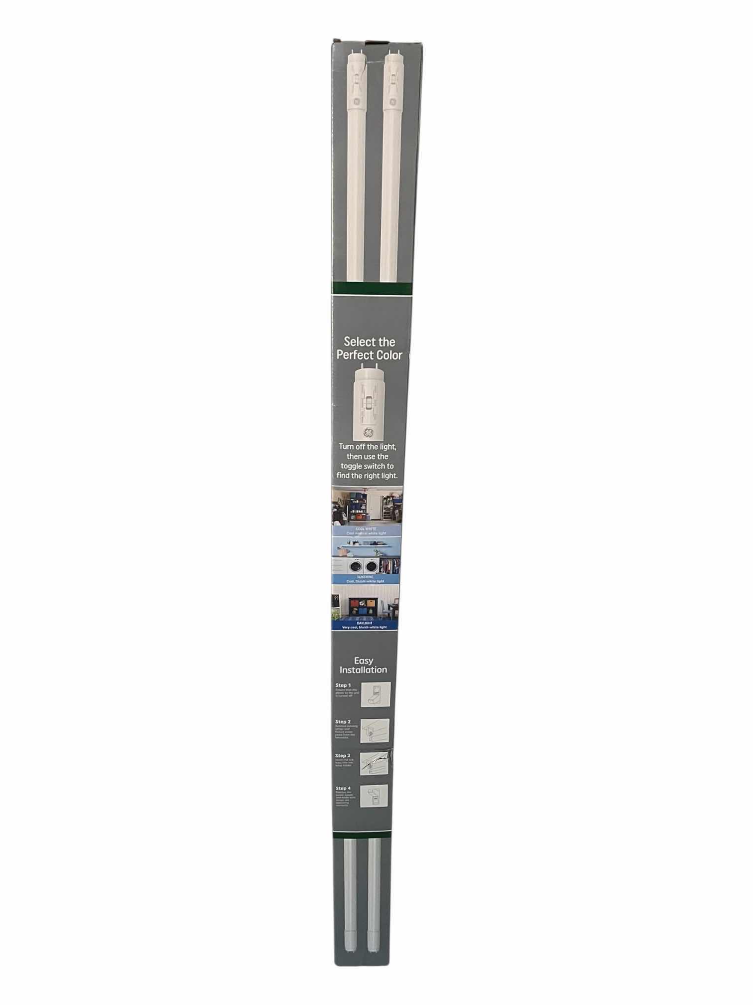 Photo 1 of GE 2-PACK T8/T12 COLOR SELECT 48” UNIVERSAL LED TUBE LIGHTBULBS