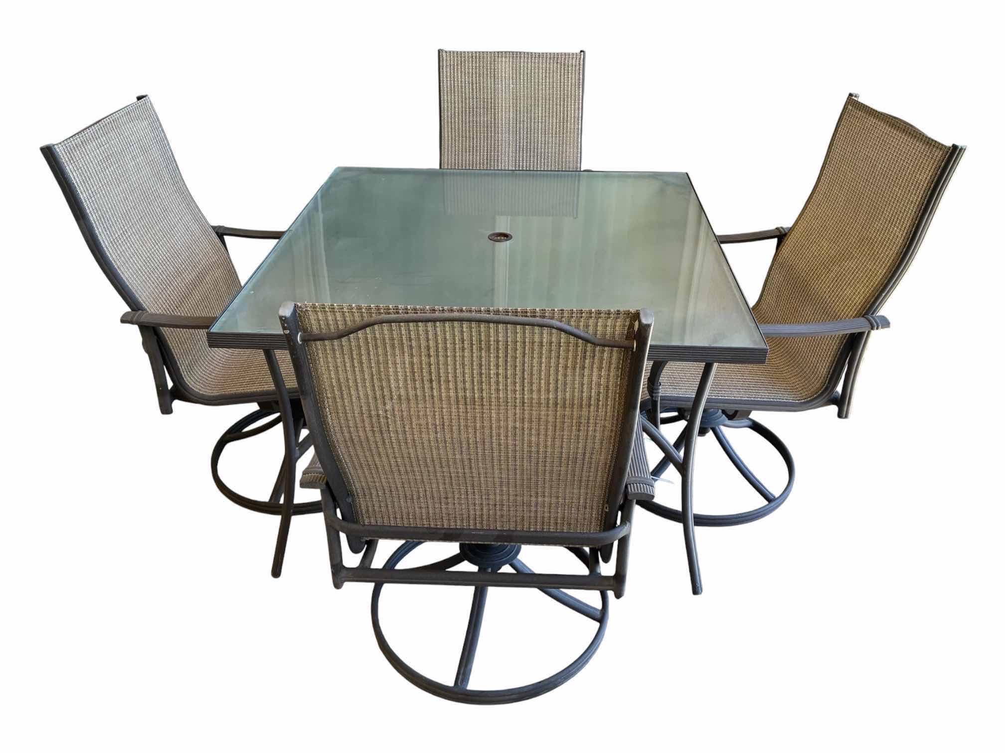 Photo 1 of MASH CHAIRS & BEVELED GLASS TOP TABLE PATIO SET (READ NOTES)