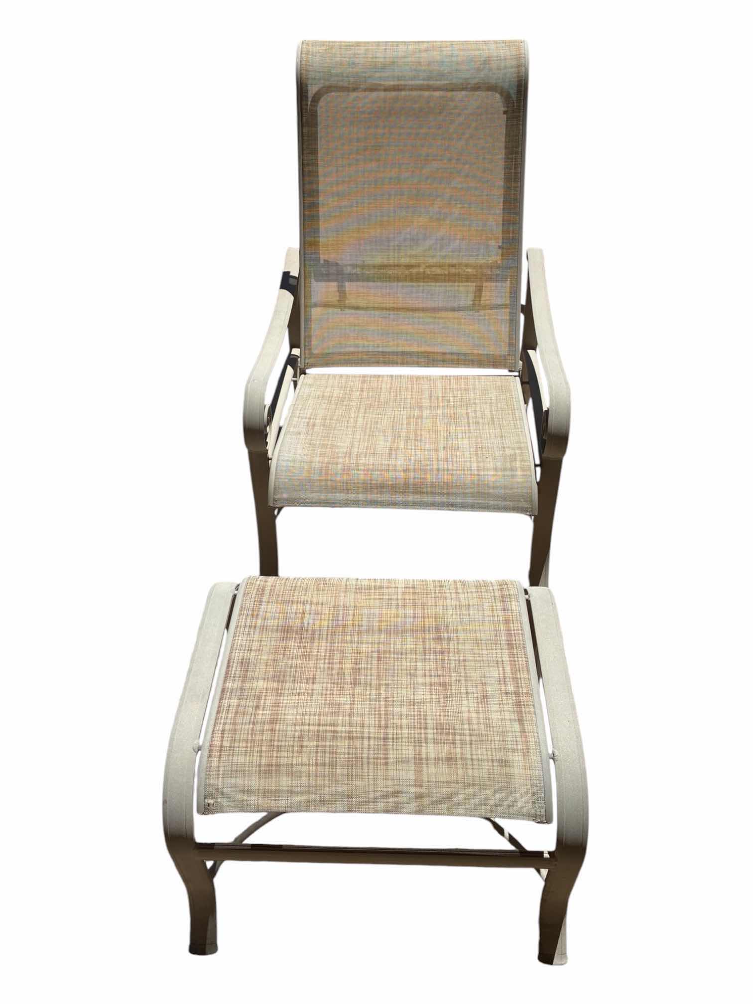 Photo 1 of TROPITONE MESH ADJUSTABLE BACK LOUNGE CHAIR & OTTOMAN PATIO SET (READ NOTES)