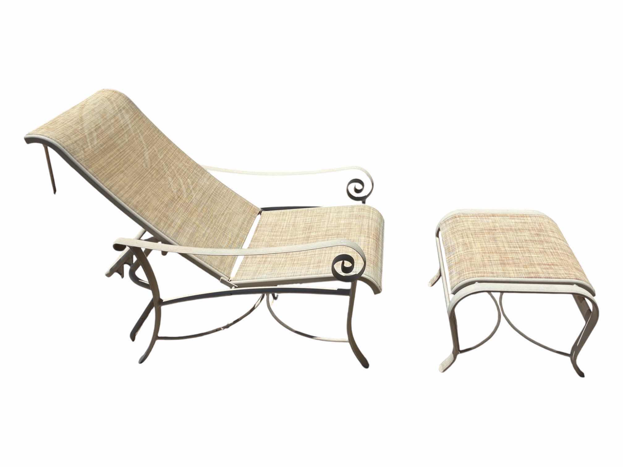 Photo 1 of TROPITONE MESH ADJUSTABLE BACK LOUNGE CHAIR & OTTOMAN PATIO SET (READ NOTES)