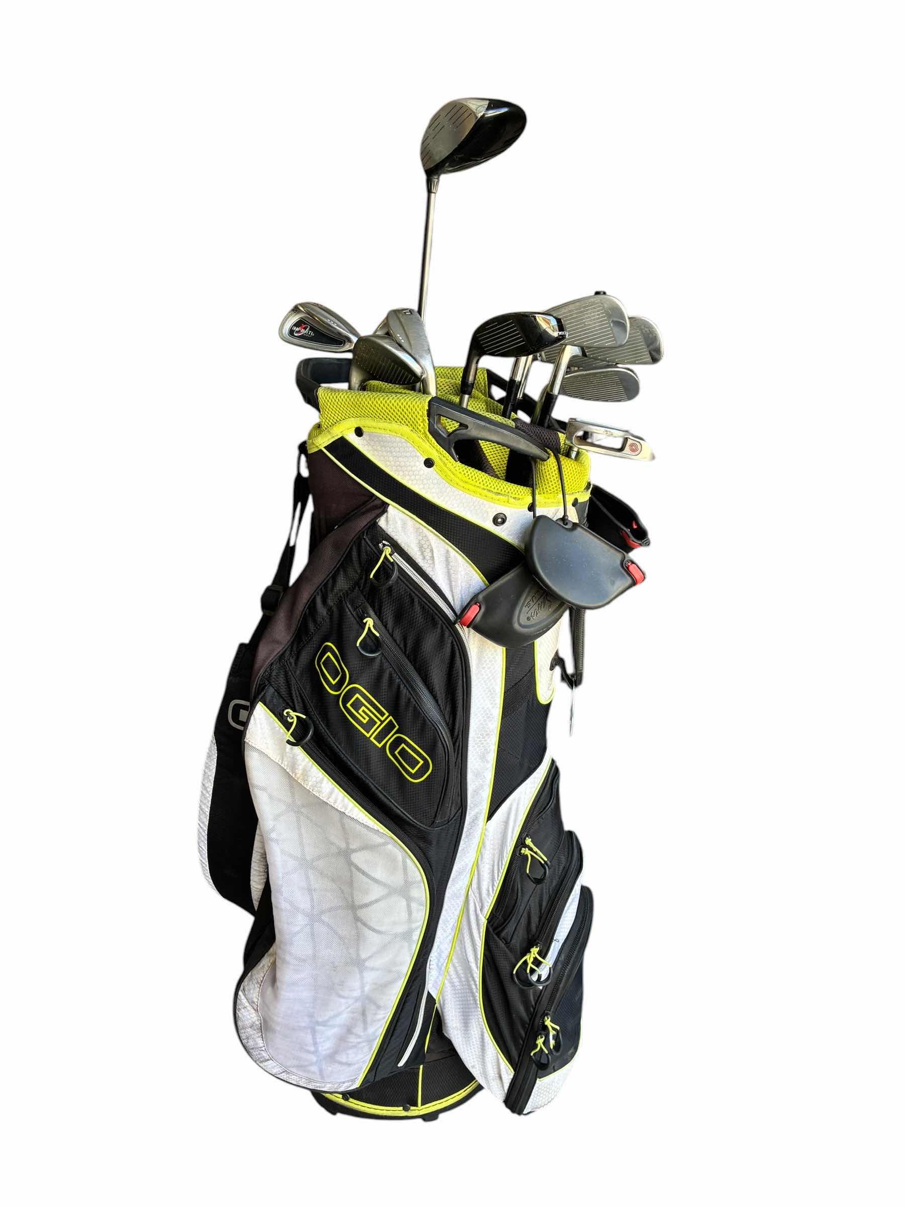 Photo 1 of CALLAWAY DRIVERS, INFINITY GOLF CLUBS & ODYSSEY WHITE HOT PUTTER W OGIO GOLF BAG