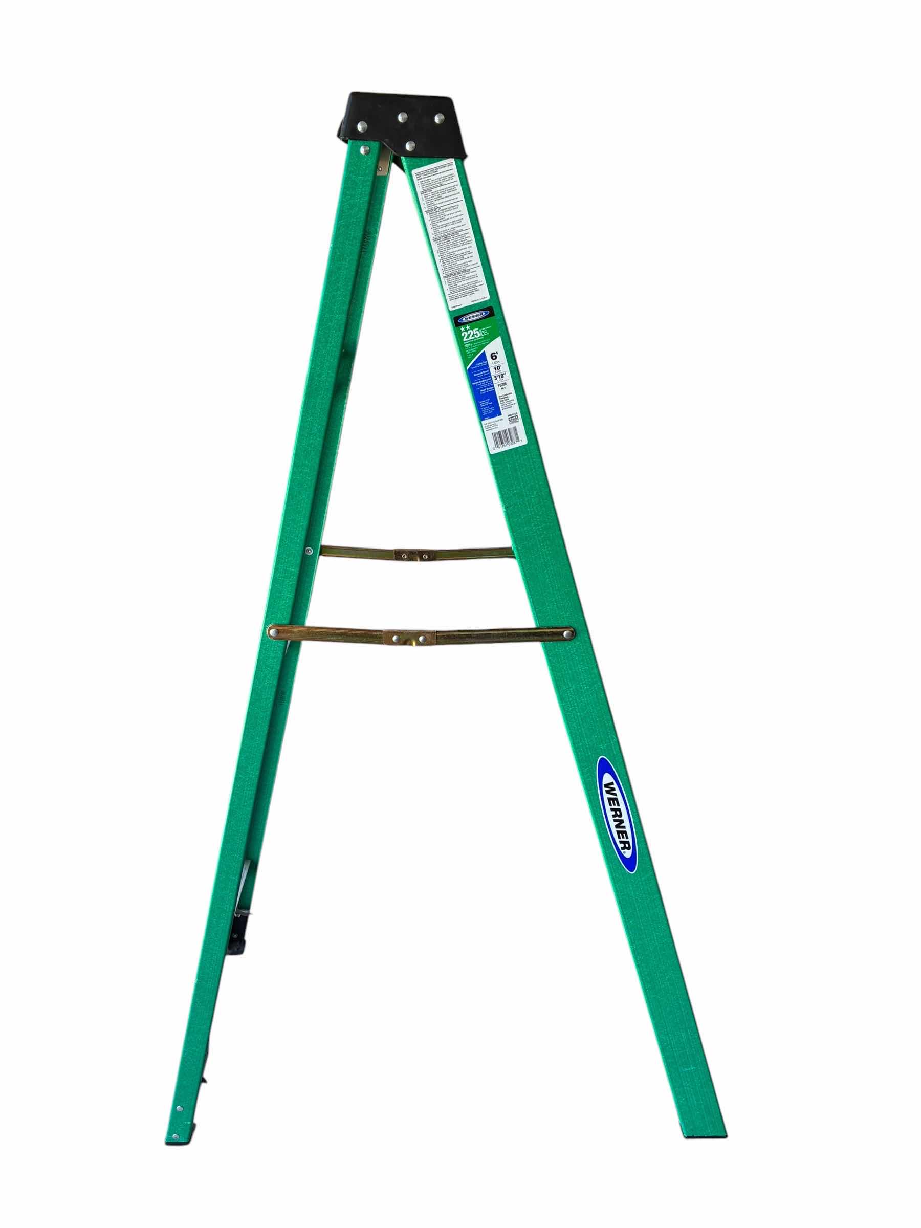 Photo 1 of WERNER 6’ GREEN FIBERGLASS STANDING LADDER