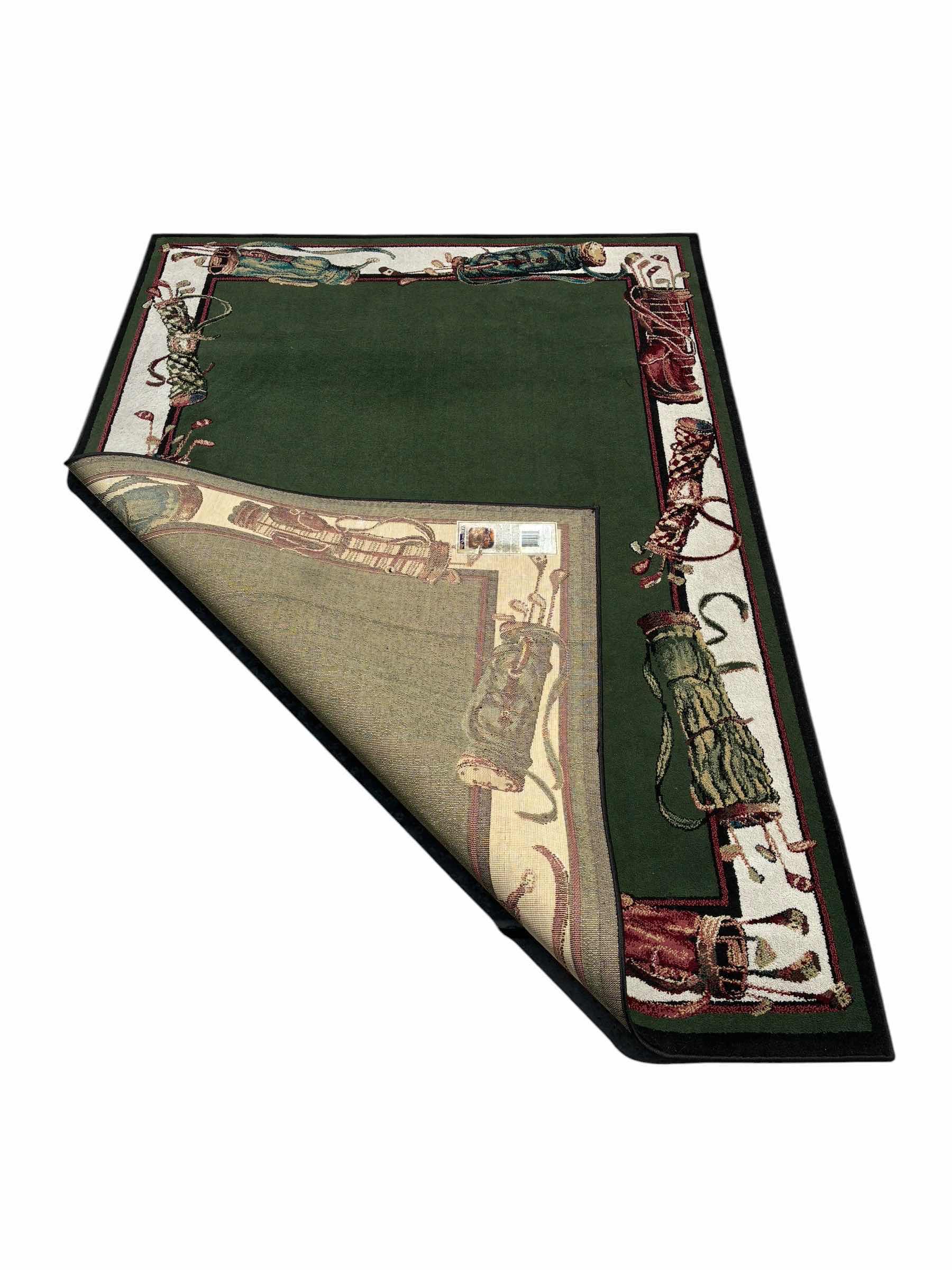 Photo 1 of SHAW GOLF BAG GREEN AREA RUG 65” X 92”