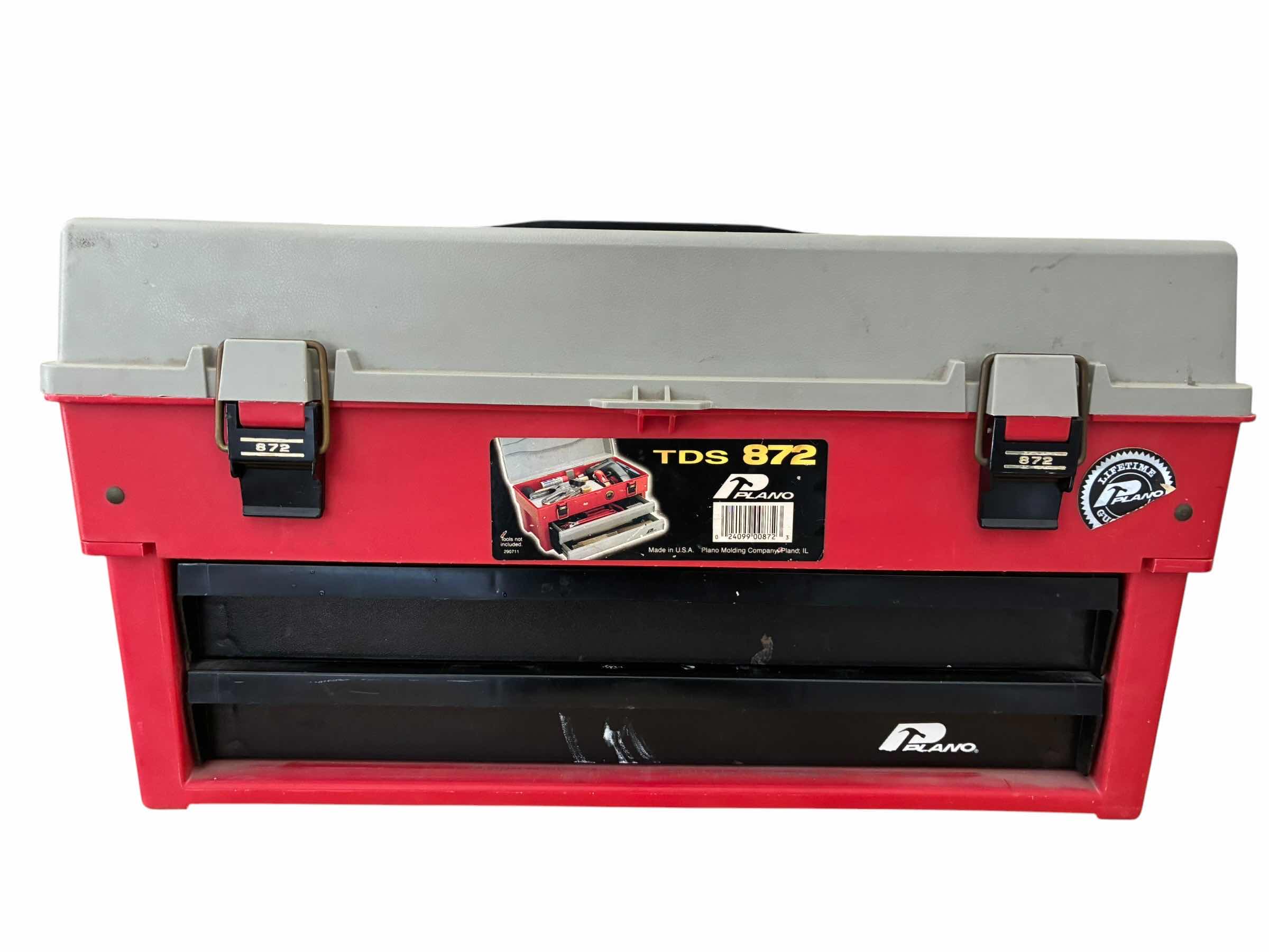 Photo 1 of PLANO TDS 872 TOOLBOX W VINTAGE TOOLS