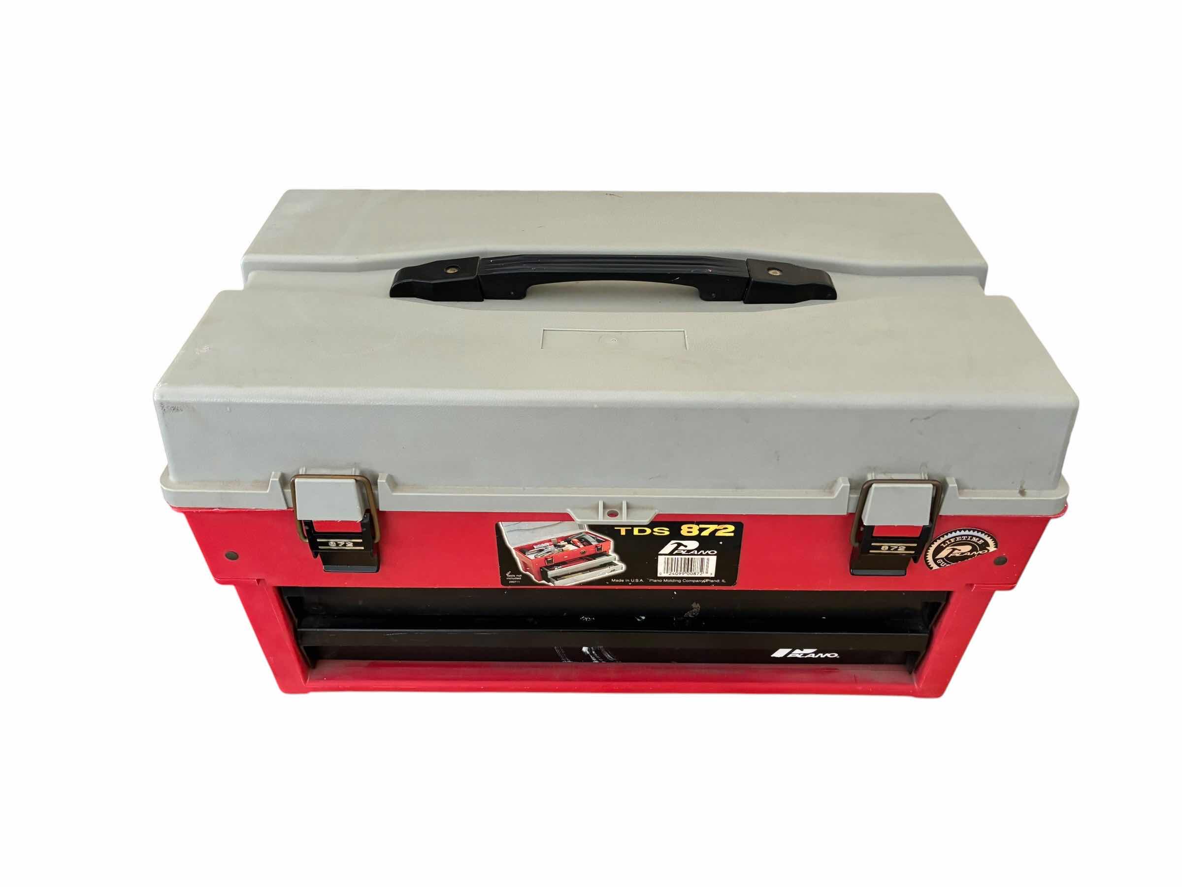 Photo 1 of PLANO TDS 872 TOOLBOX W VINTAGE TOOLS