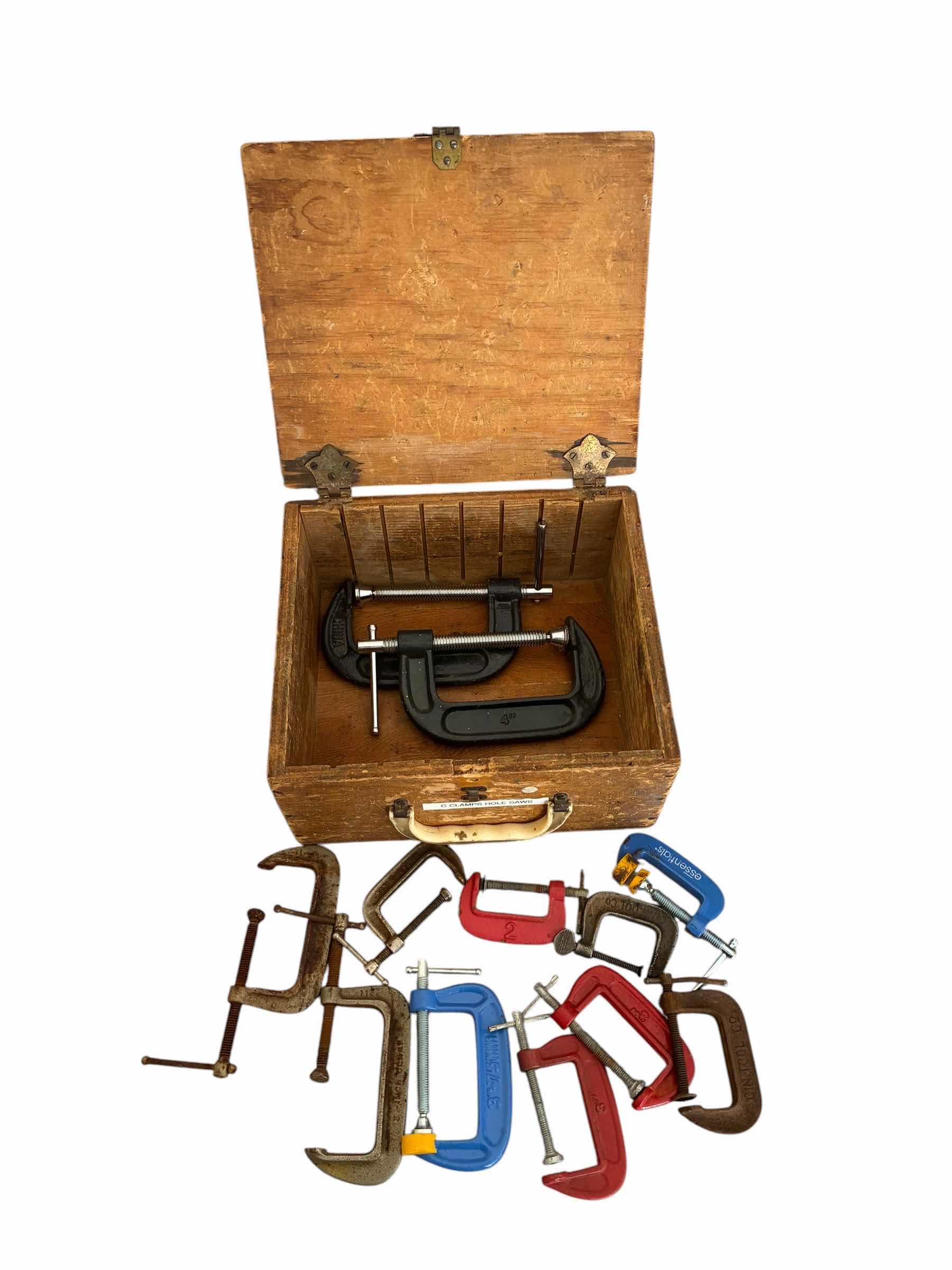Photo 1 of C-CLAMPS – VARIOUS SIZES W WOOD BOX