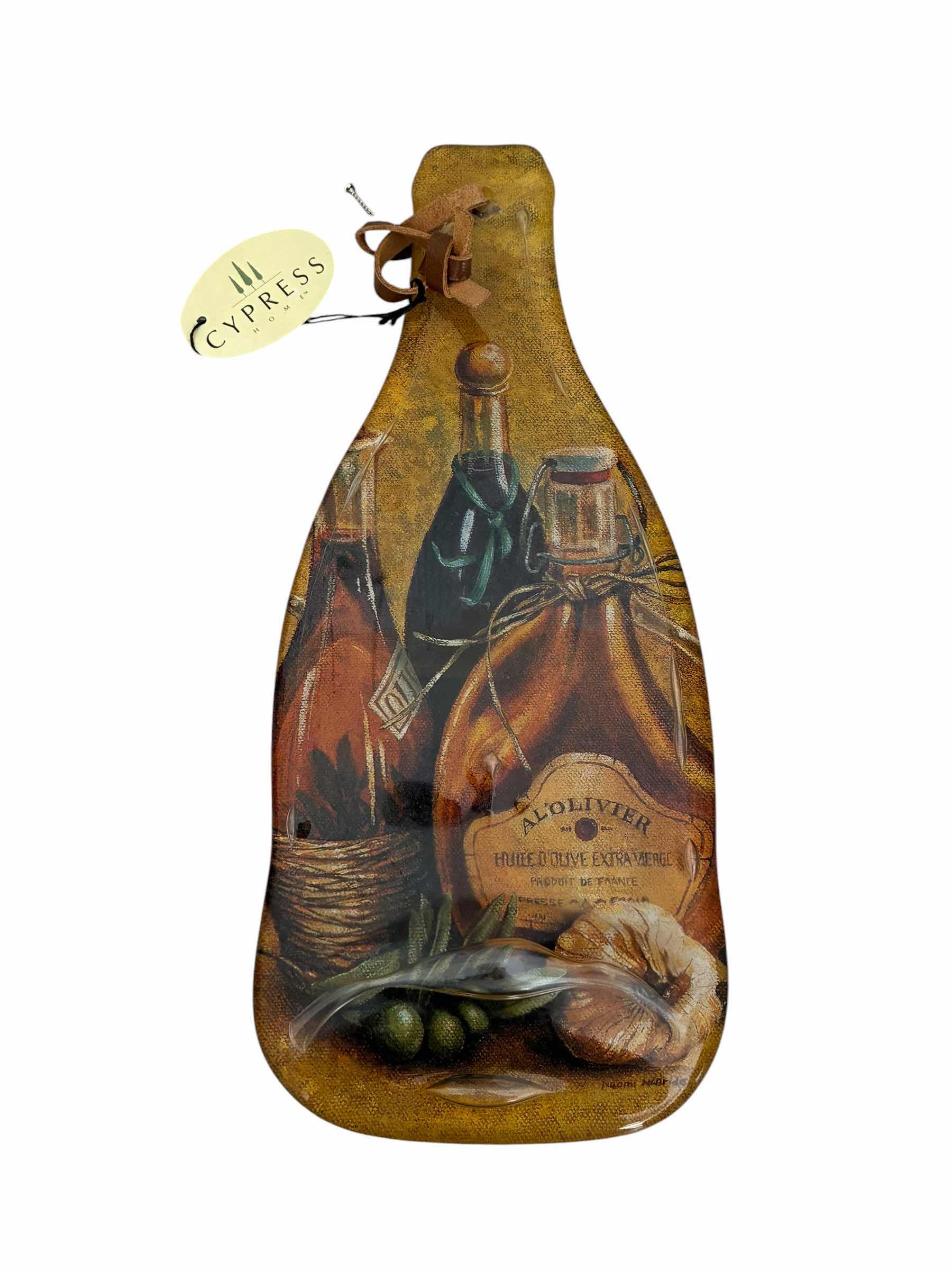 Photo 1 of CYPRESS HOME BOTTLE SERVER MELTED GLASS DECORATIVE PLATE