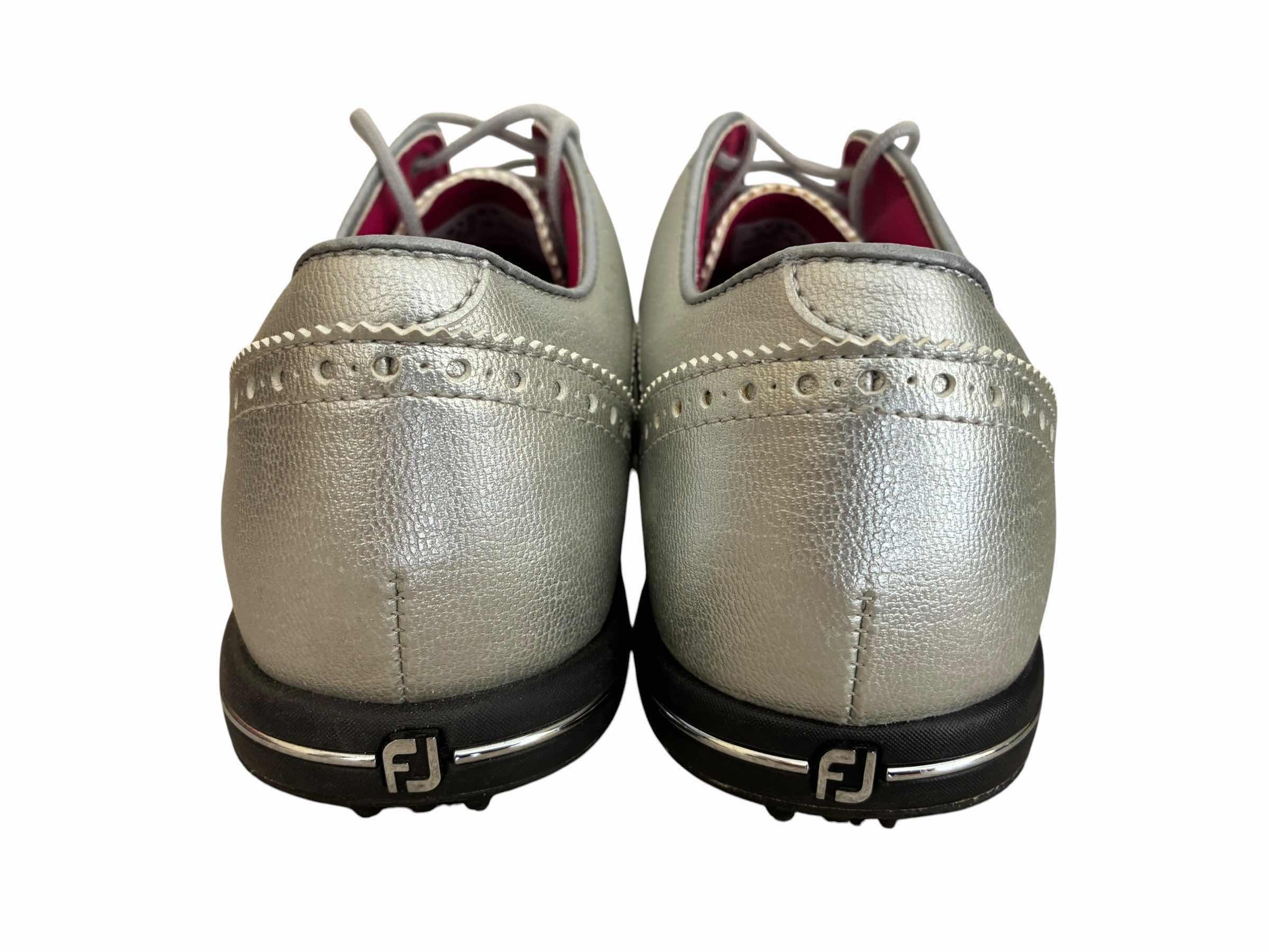 Photo 1 of FOOT JOY TAILORED COLLECTION, SILVER METALLIC GOLF SHOES WOMEN SIZE 8M
