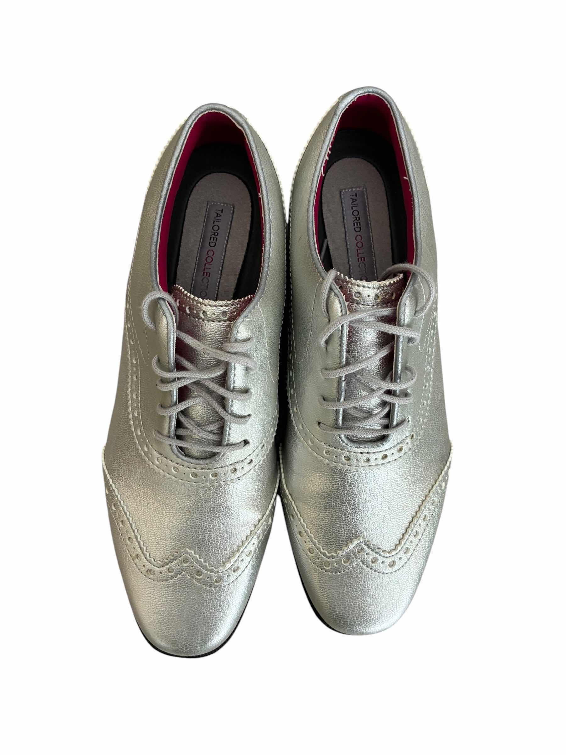 Photo 1 of FOOT JOY TAILORED COLLECTION, SILVER METALLIC GOLF SHOES WOMEN SIZE 8M