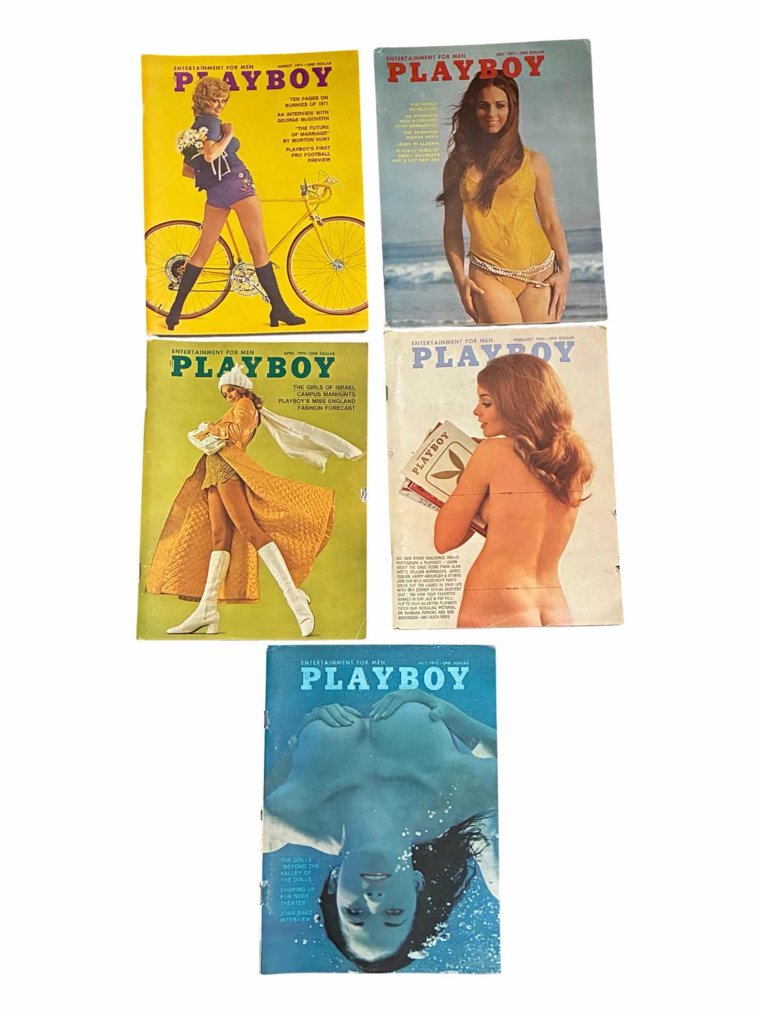 Photo 1 of VINTAGE PLAYBOY MAGAZINES (5)