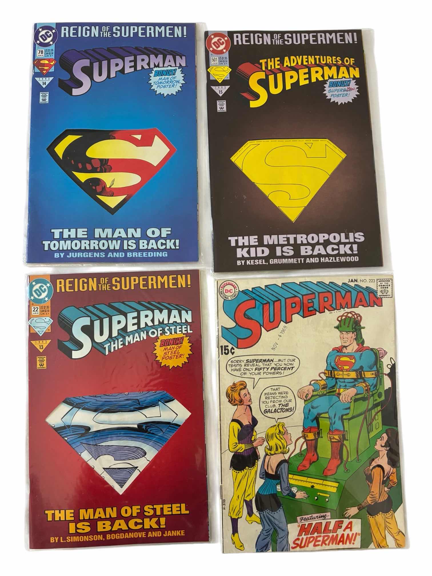 Photo 1 of DC SUPERMAN COMIC BOOKS (4)