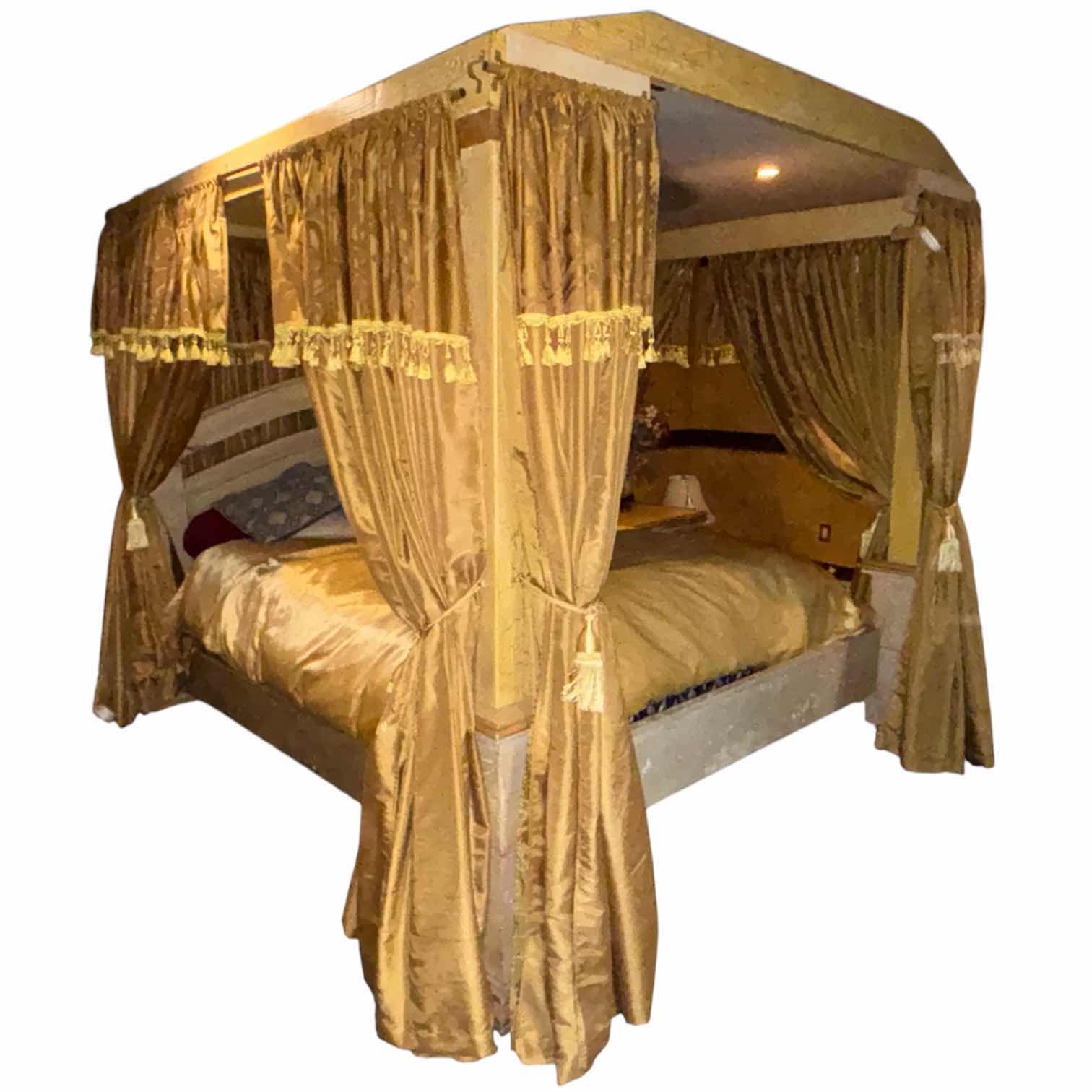Photo 1 of MID CENTURY MODERN CUSTOM CASTLE STYLE CALIFORNIA KING CANOPY BED 93.5” X 104” H94.5” *READ NOTES