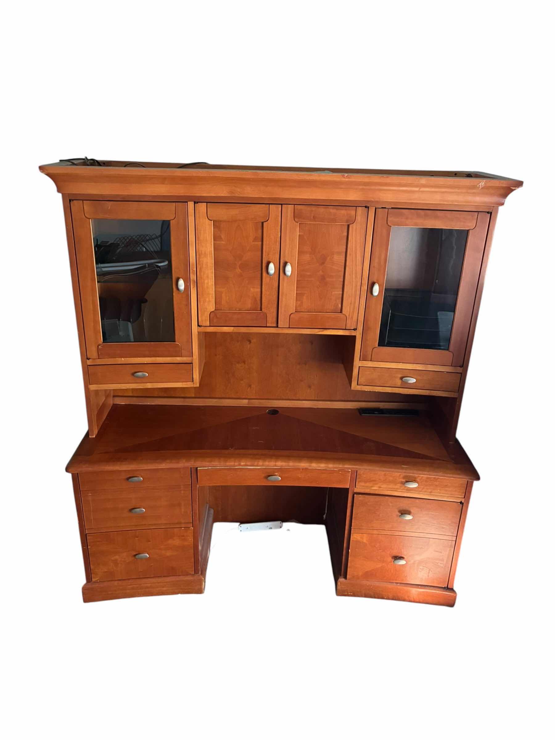 Photo 1 of MULTI-TONE WOOD OFFICE DESK 72“ X 25“ H79“