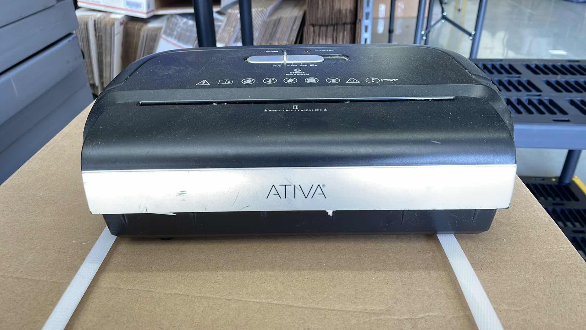 Photo 1 of ATIVA PAPER AND CARD SHREDDER