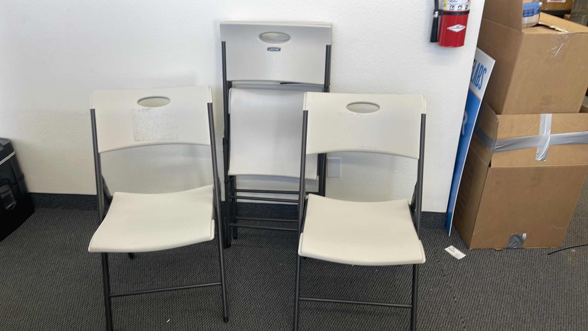 Photo 1 of 4 LIFETIME HEAVY DUTY PLASTIC FOLDING CHAIRS