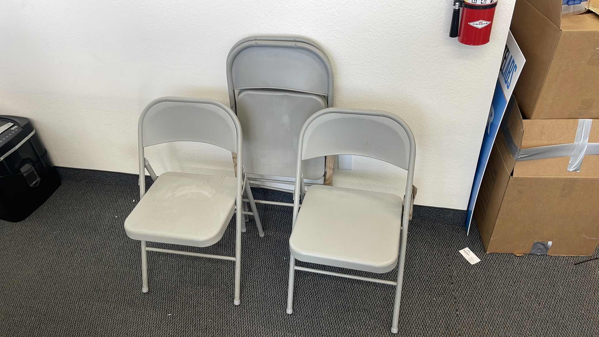 Photo 3 of 4 METAL BASE FOLDING CHAIRS (USED)