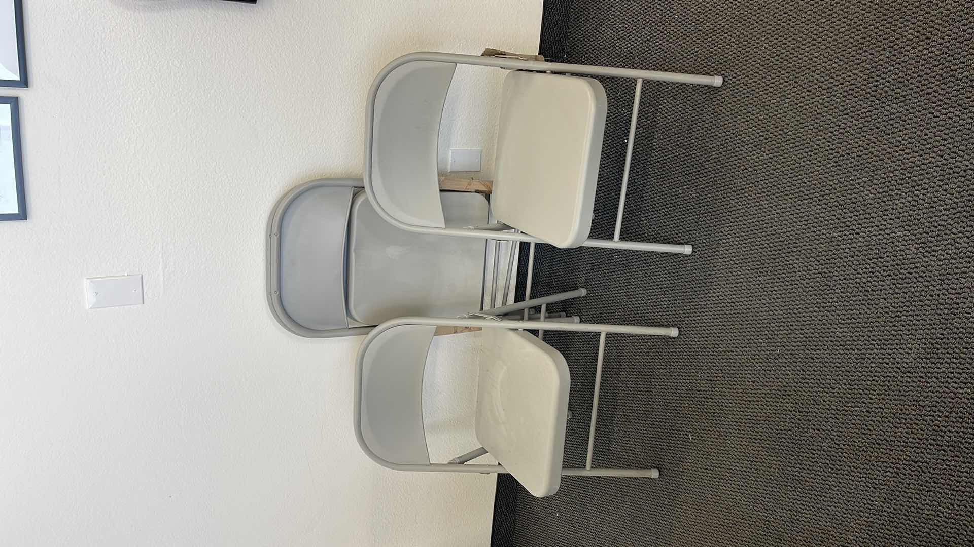 Photo 1 of 4 METAL BASE FOLDING CHAIRS (USED)