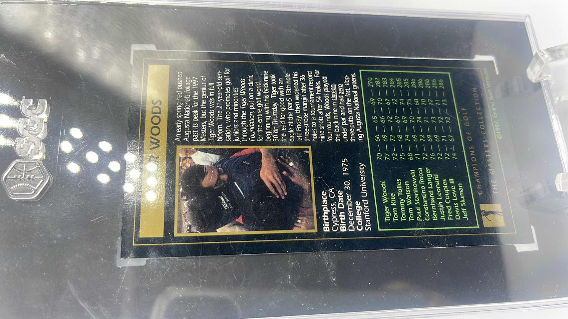 Photo 4 of 1997 TIGER WOODS RATED “A” ROOKIE CARD “GRAND SLAM VENTURES”