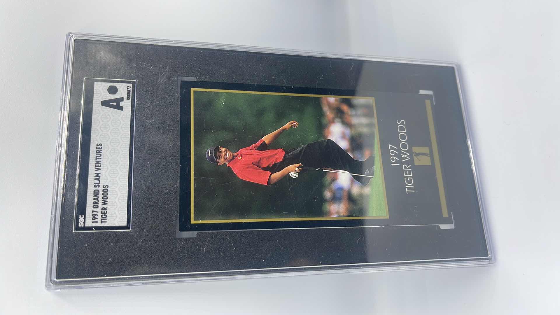 Photo 5 of 1997 TIGER WOODS RATED “A” ROOKIE CARD “GRAND SLAM VENTURES”