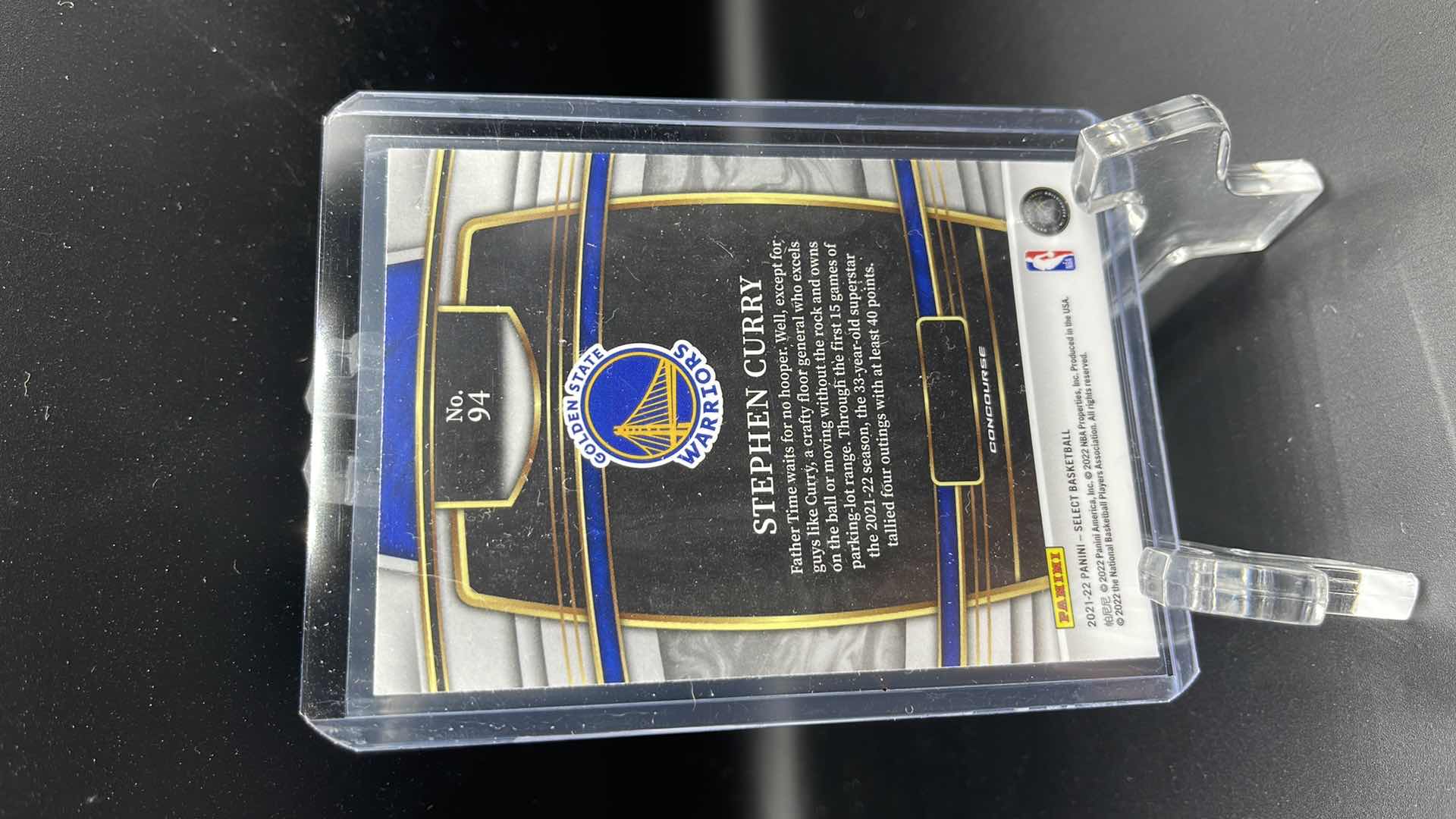 Photo 2 of 2021 STEPHEN CURRY PANINI SILVER PRIZM CARD 94