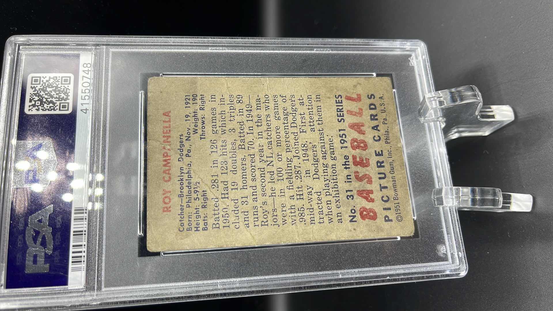 Photo 2 of 1951 ROY CAMPANELLA RATED BOWMAN CARD 31